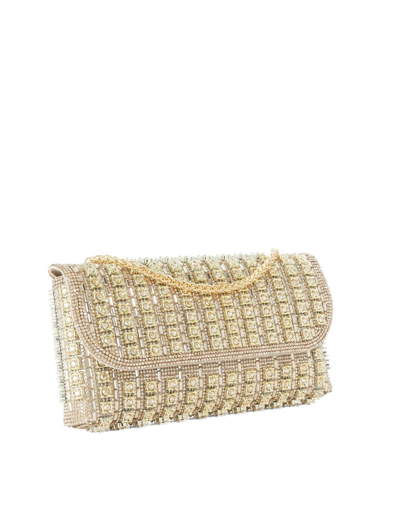 Image 4 of 6 of Dune London Elabourate Envelope Shoulder Bag - Gold
