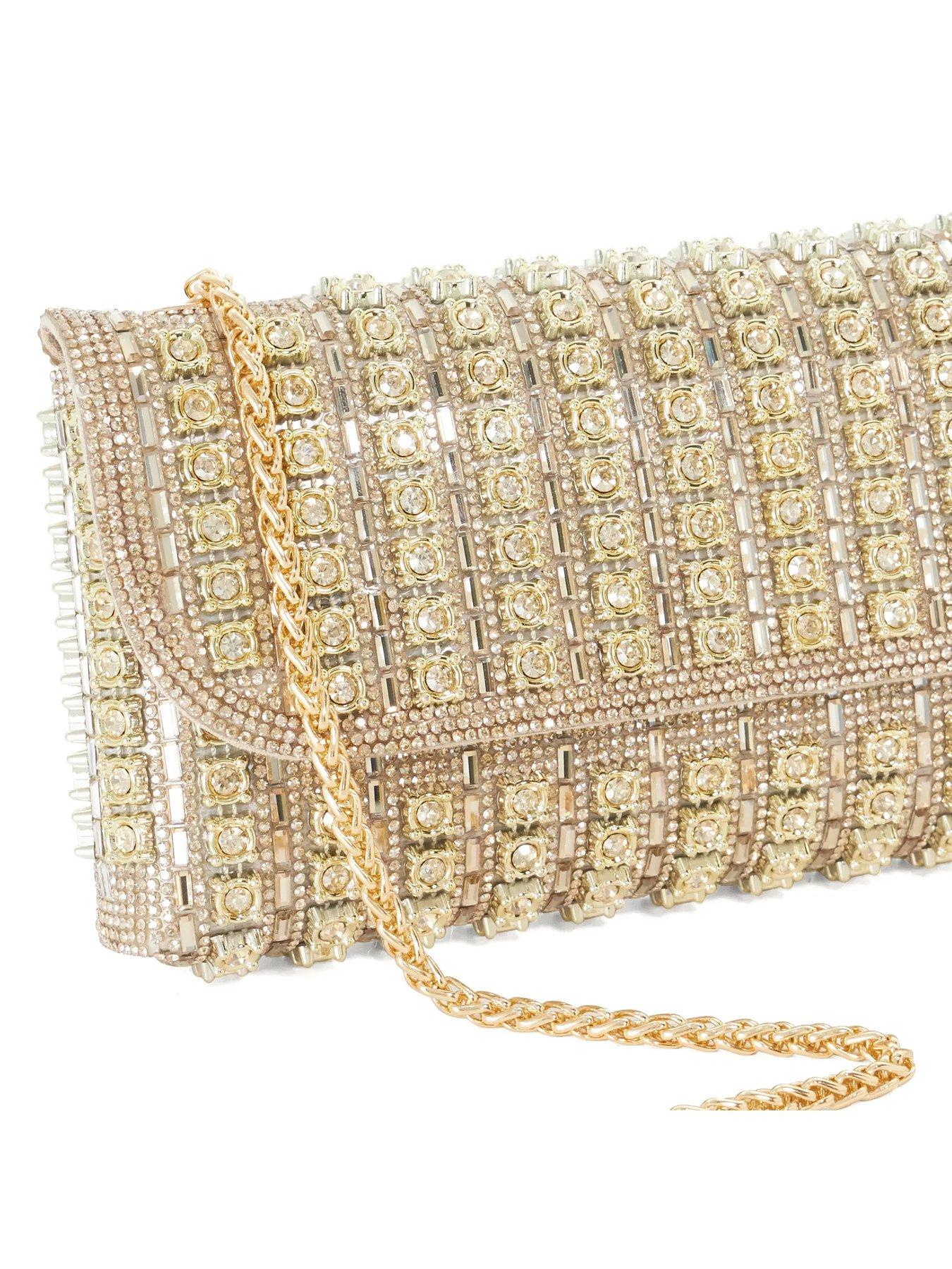 Image 5 of 6 of Dune London Elabourate Envelope Shoulder Bag - Gold