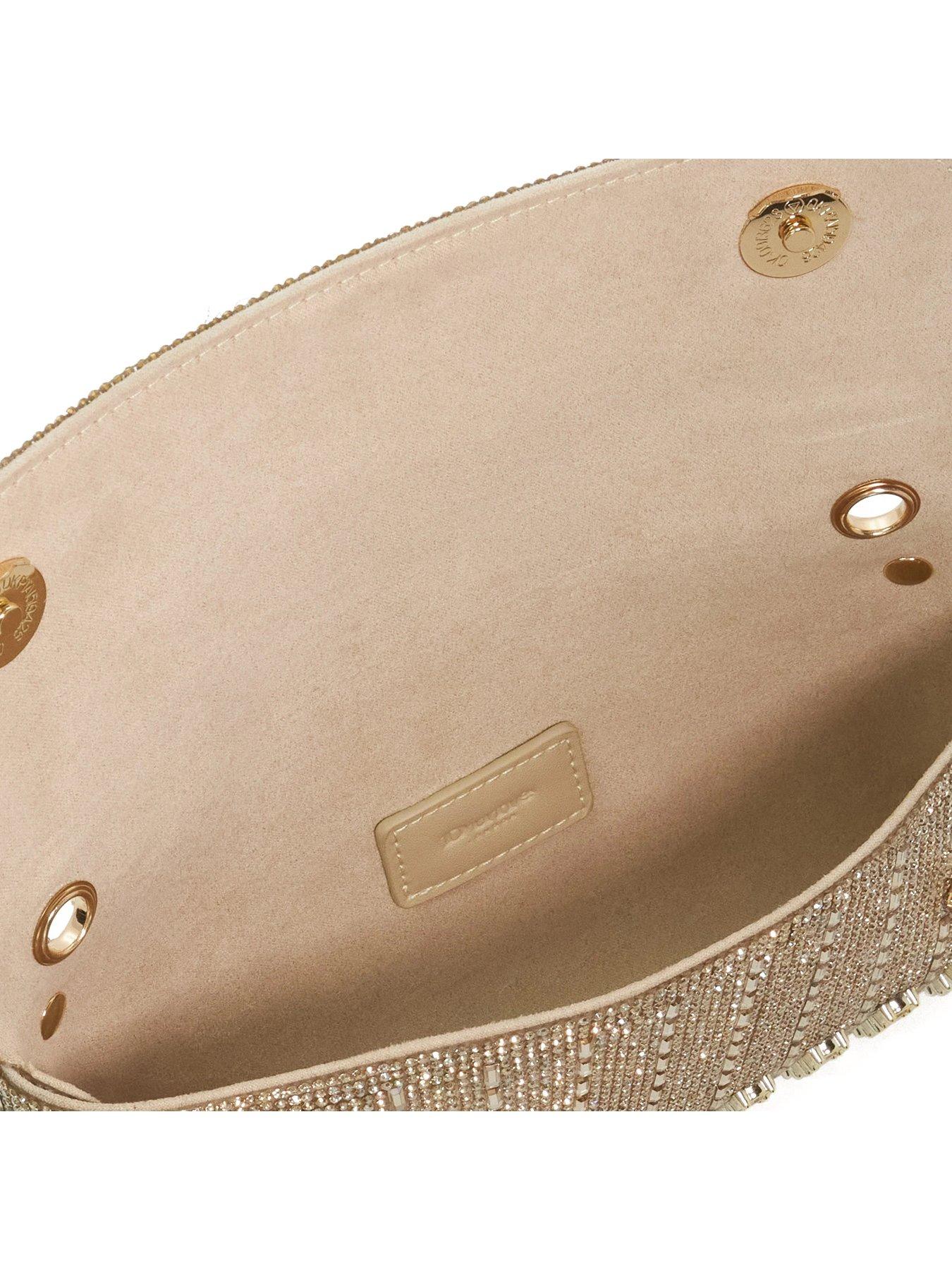 Image 6 of 6 of Dune London Elabourate Envelope Shoulder Bag - Gold