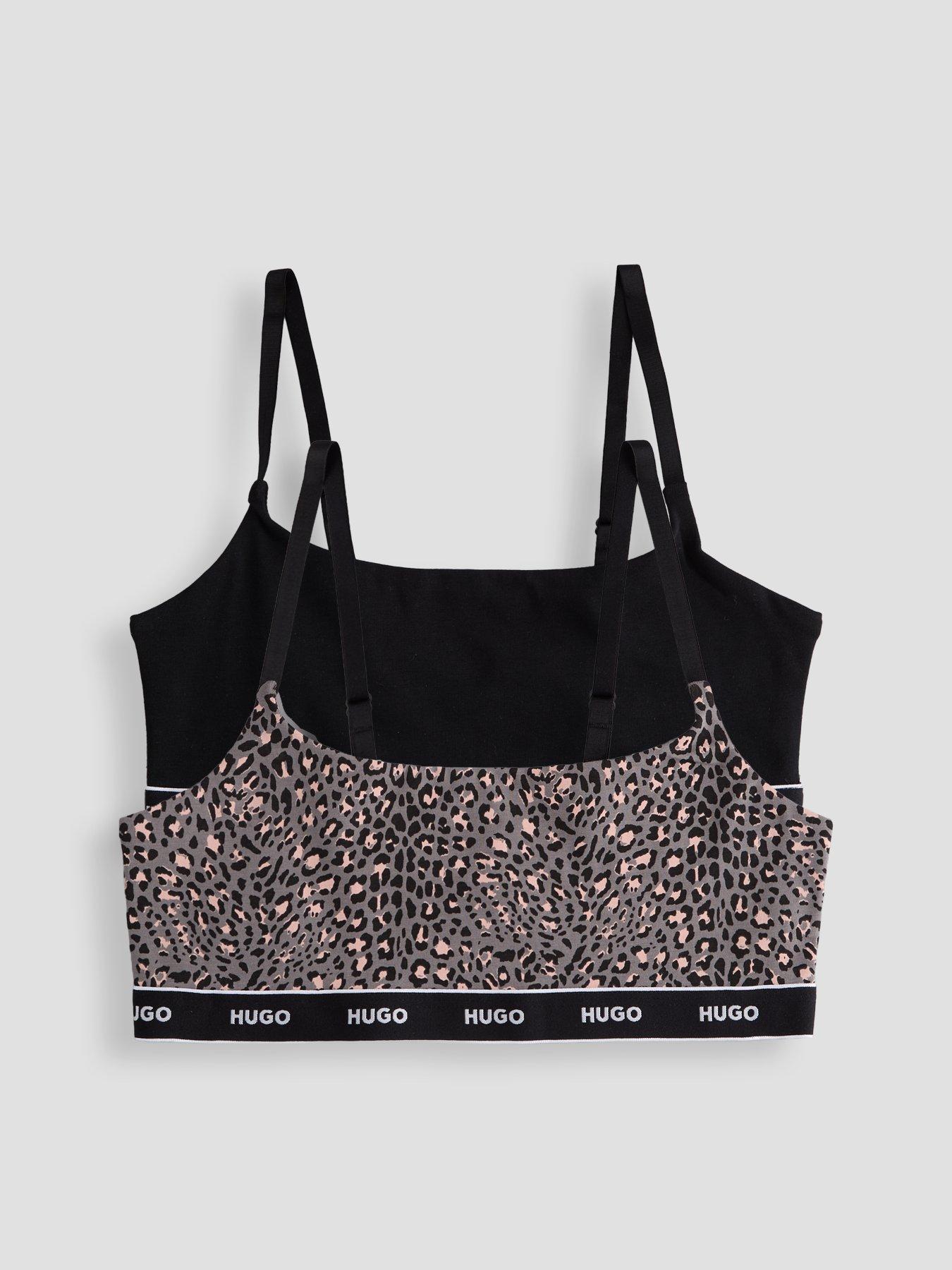 Image 1 of 6 of HUGO Womens Twin Non-Wired Adjustable Strap Bralette - Grey