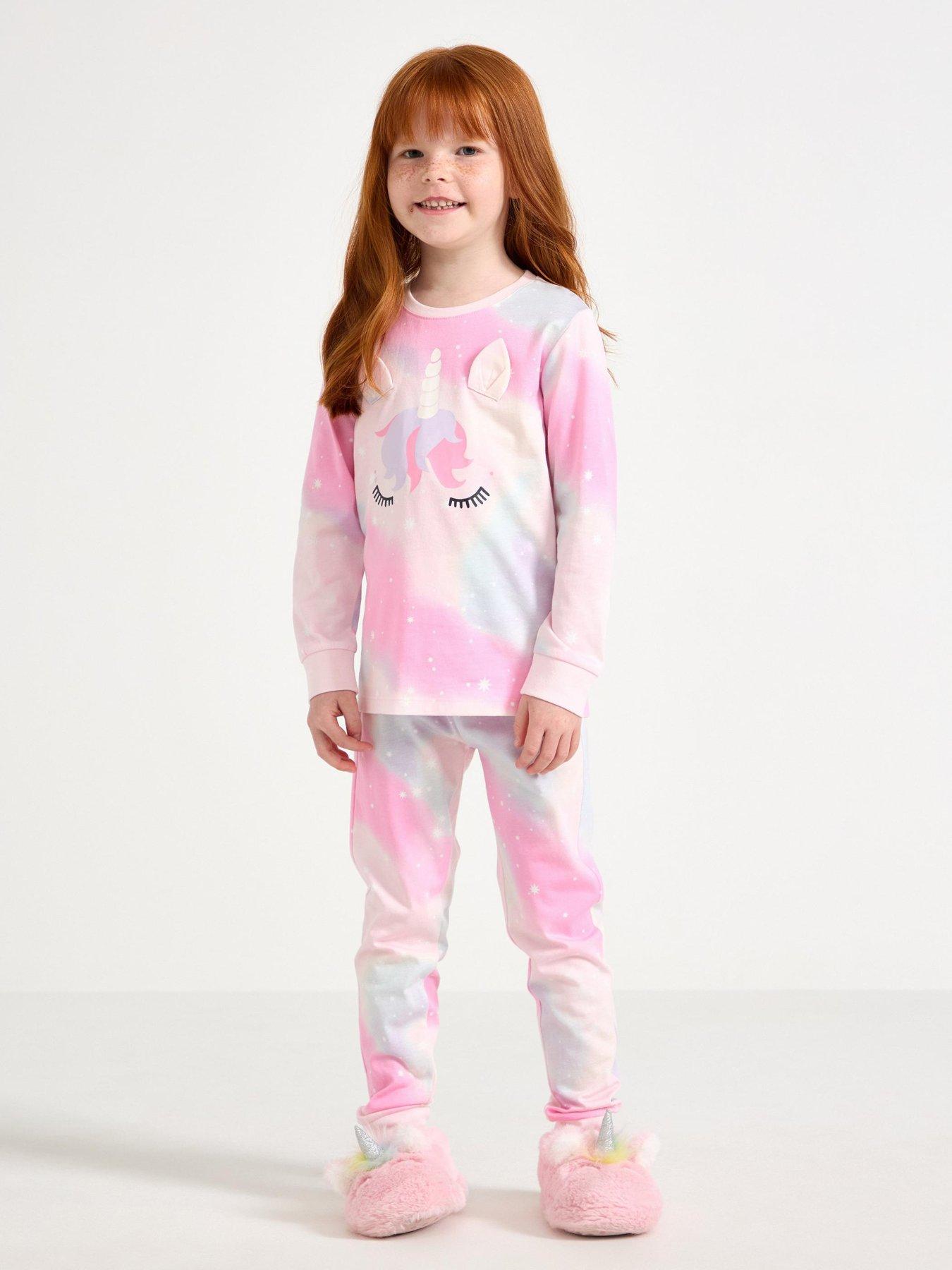 Image 1 of 4 of Lindex Younger Girls 3D Unicorn Pyjamas - Pink