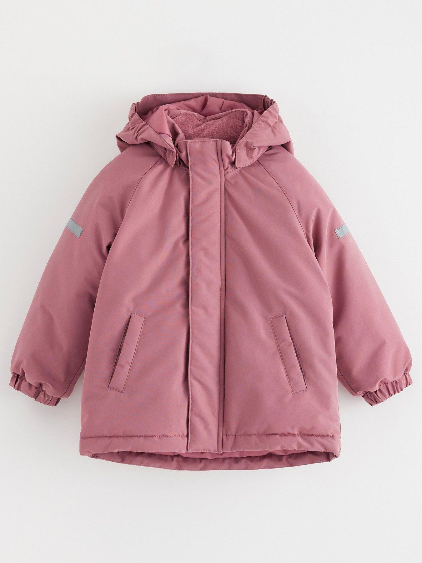 Image 2 of 4 of Lindex Girls Padded Hooded Jacket with Pockets - Pink