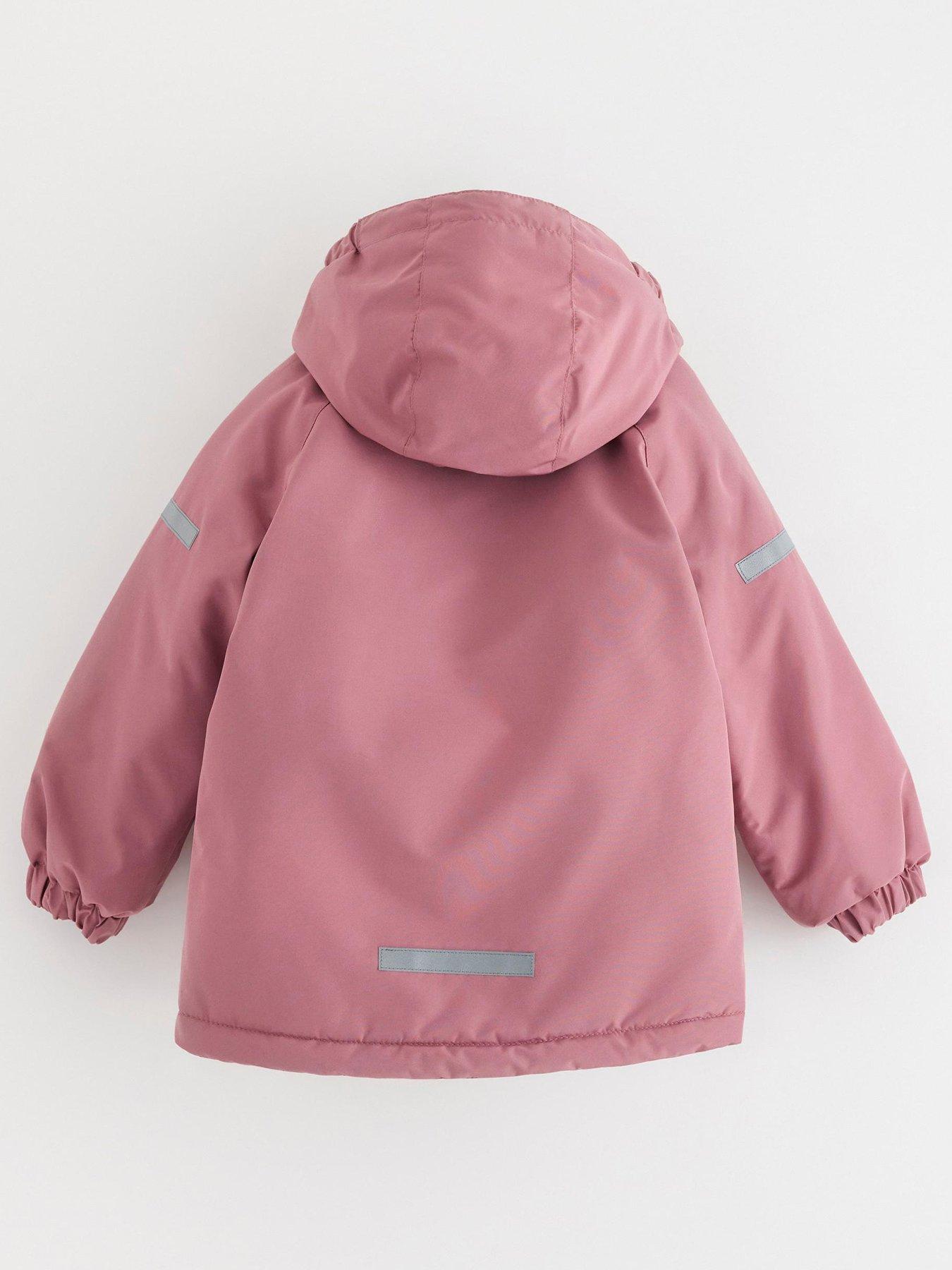Image 3 of 4 of Lindex Girls Padded Hooded Jacket with Pockets - Pink