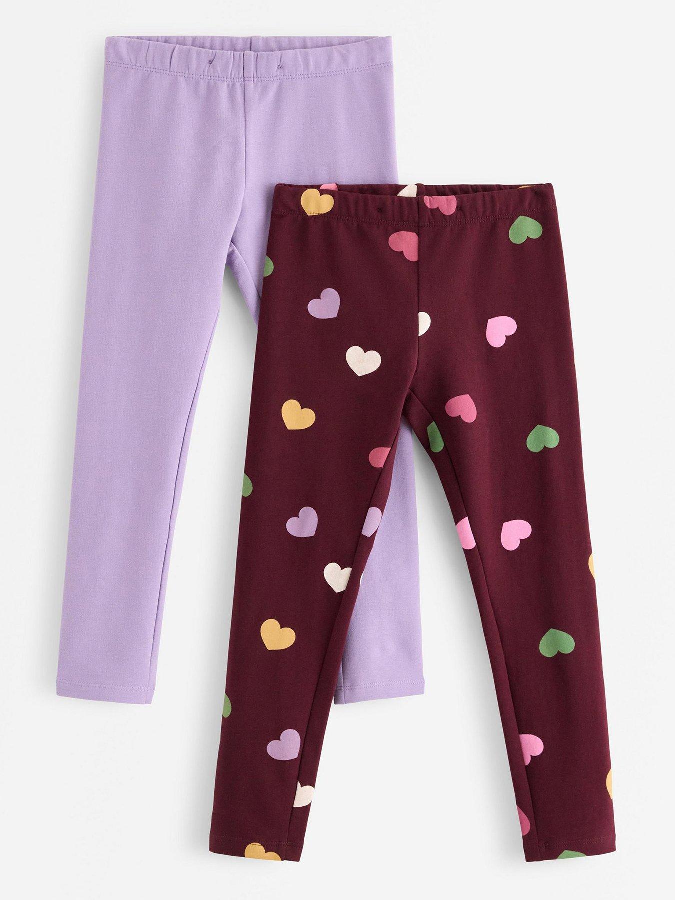 Image 2 of 4 of Lindex Girls 2 Pack Leggings - Purple