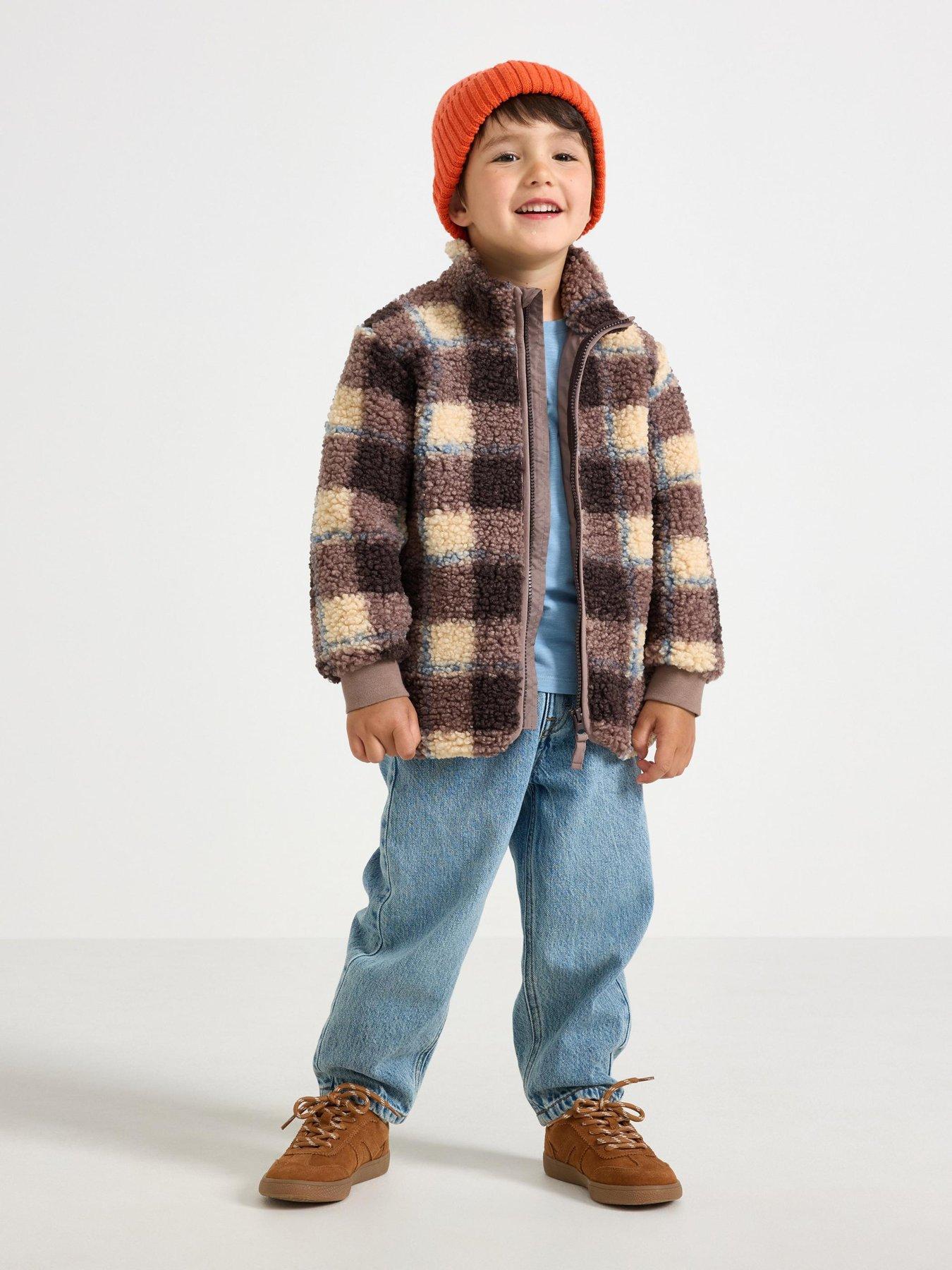 Image 1 of 4 of Lindex Boys Pile Jacket - Khaki