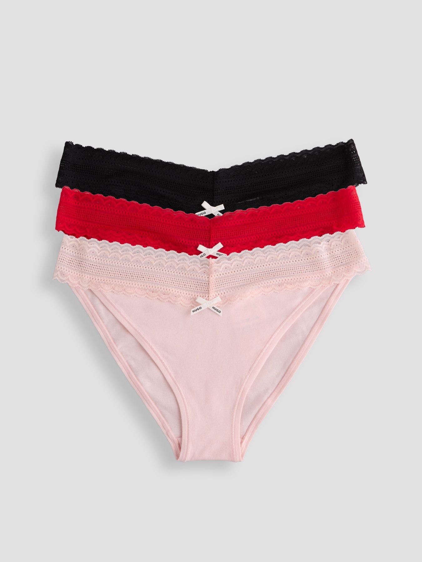 Image 1 of 6 of HUGO Womens 3 Pack Bow Briefs - Multi