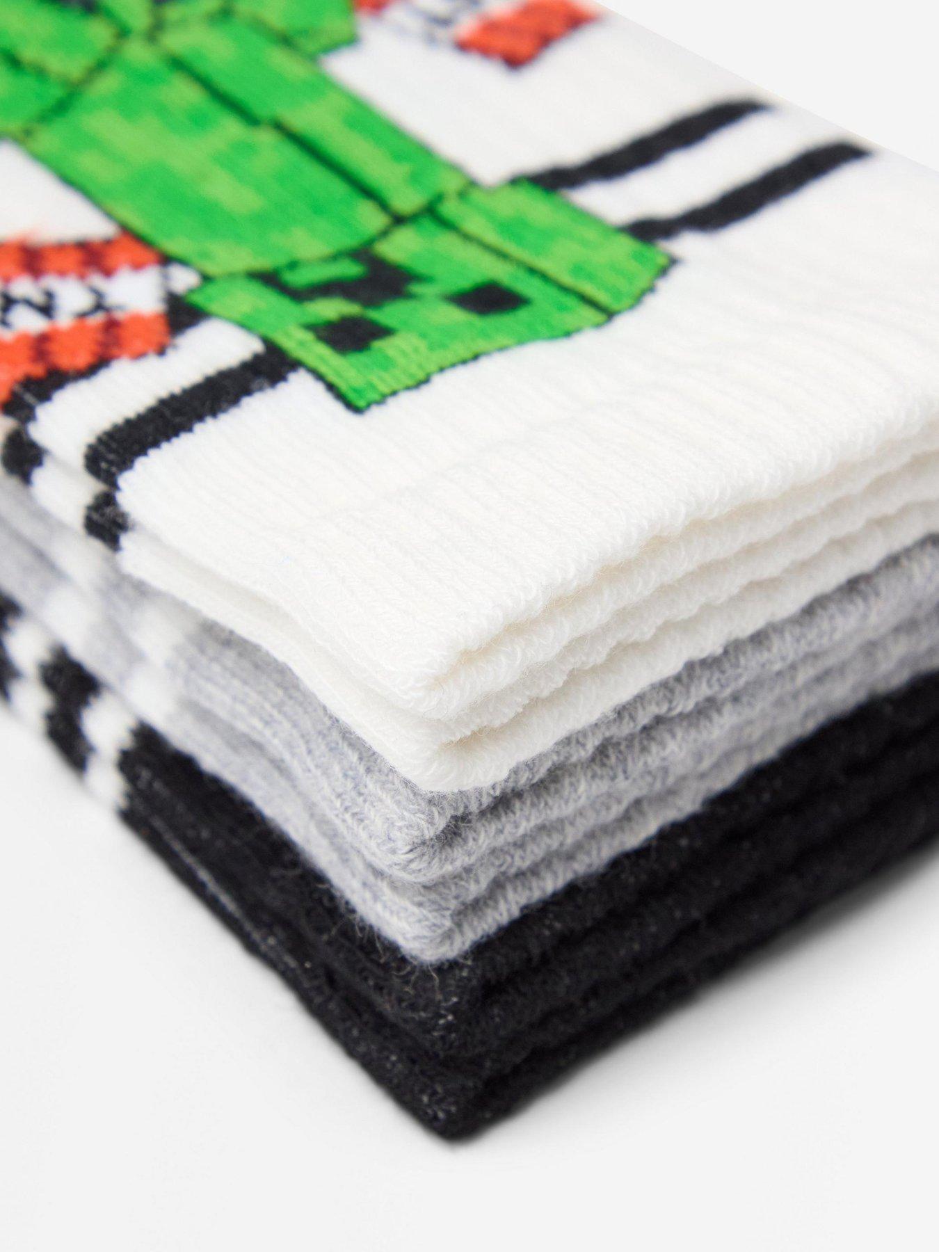 Image 3 of 3 of Lindex Boys 3 Pack Minecraft Socks - Black