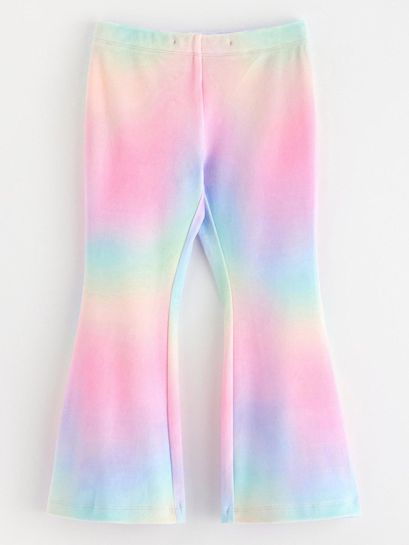 Image 2 of 4 of Lindex Girls Velour Flare Leggings - Pink