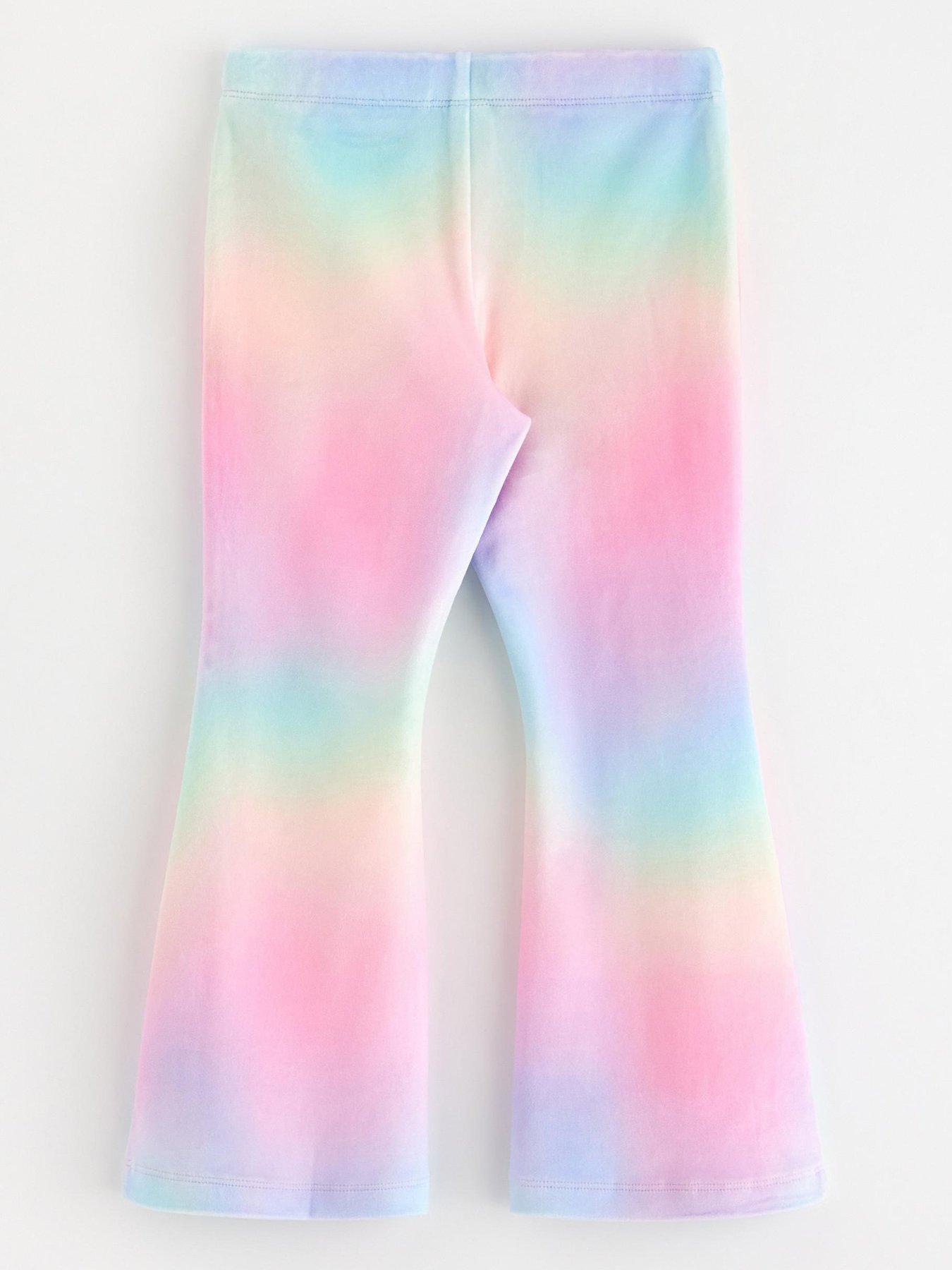 Image 3 of 4 of Lindex Girls Velour Flare Leggings - Pink
