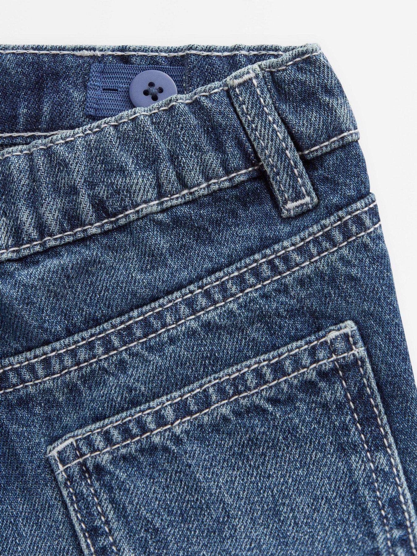 Image 4 of 4 of Lindex Younger Girls Wide Leg Jeans - Dark Blue