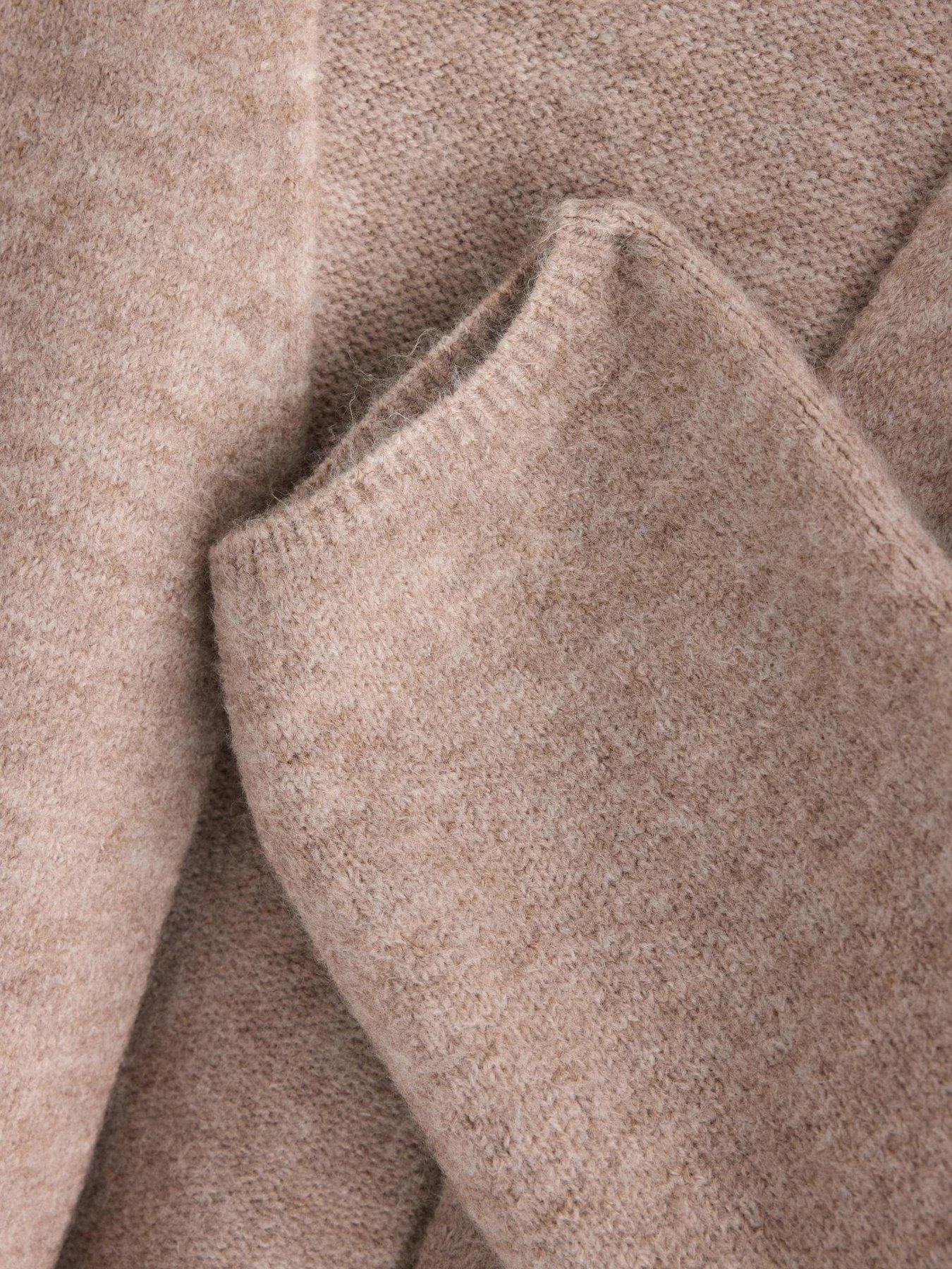 Image 4 of 4 of Lindex Girls Soft Knit Open Front Cardigan - Beige
