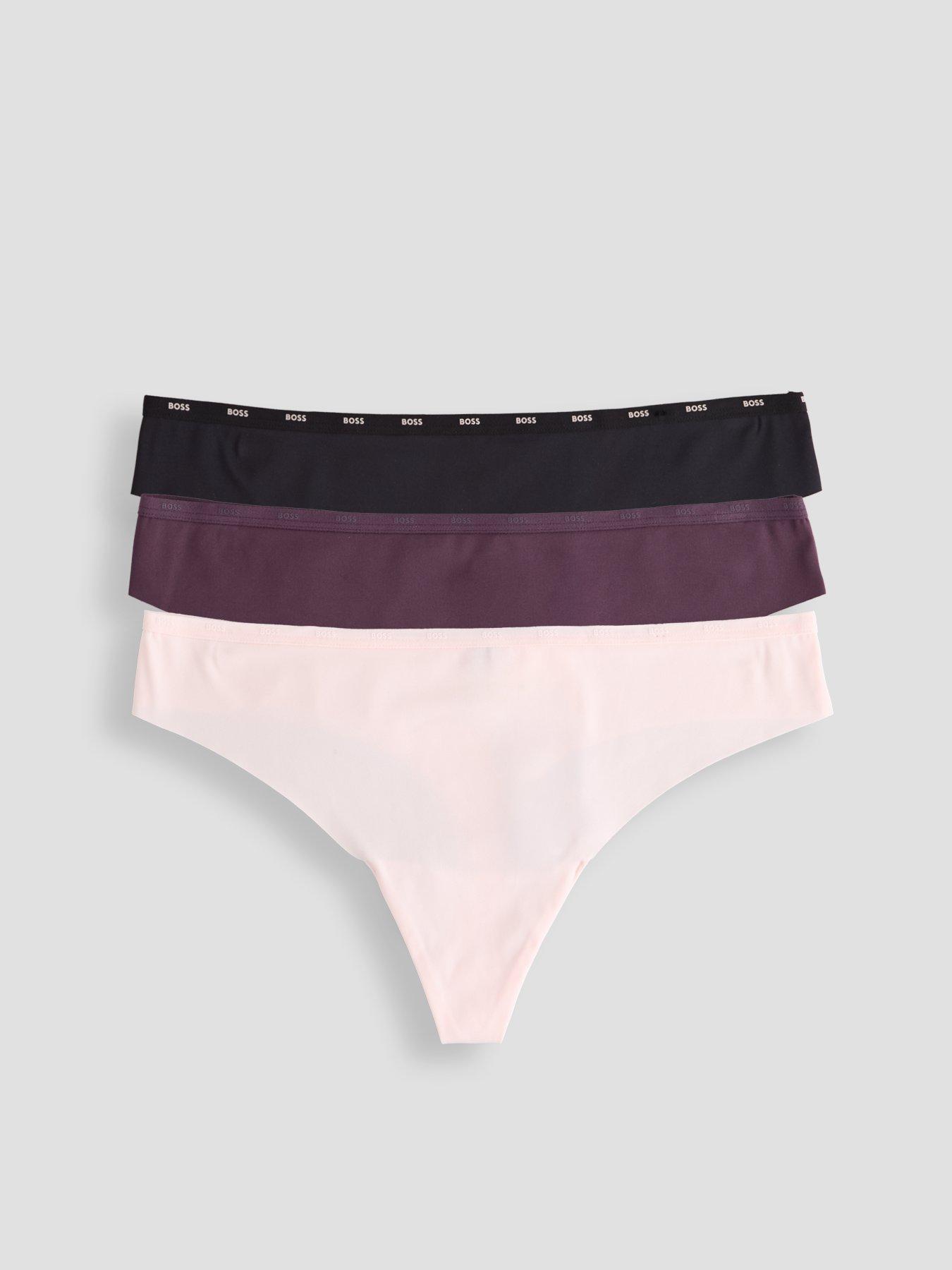 Image 1 of 6 of BOSS Womens Micro Smooth Logo 3 Pack Thongs - Multi