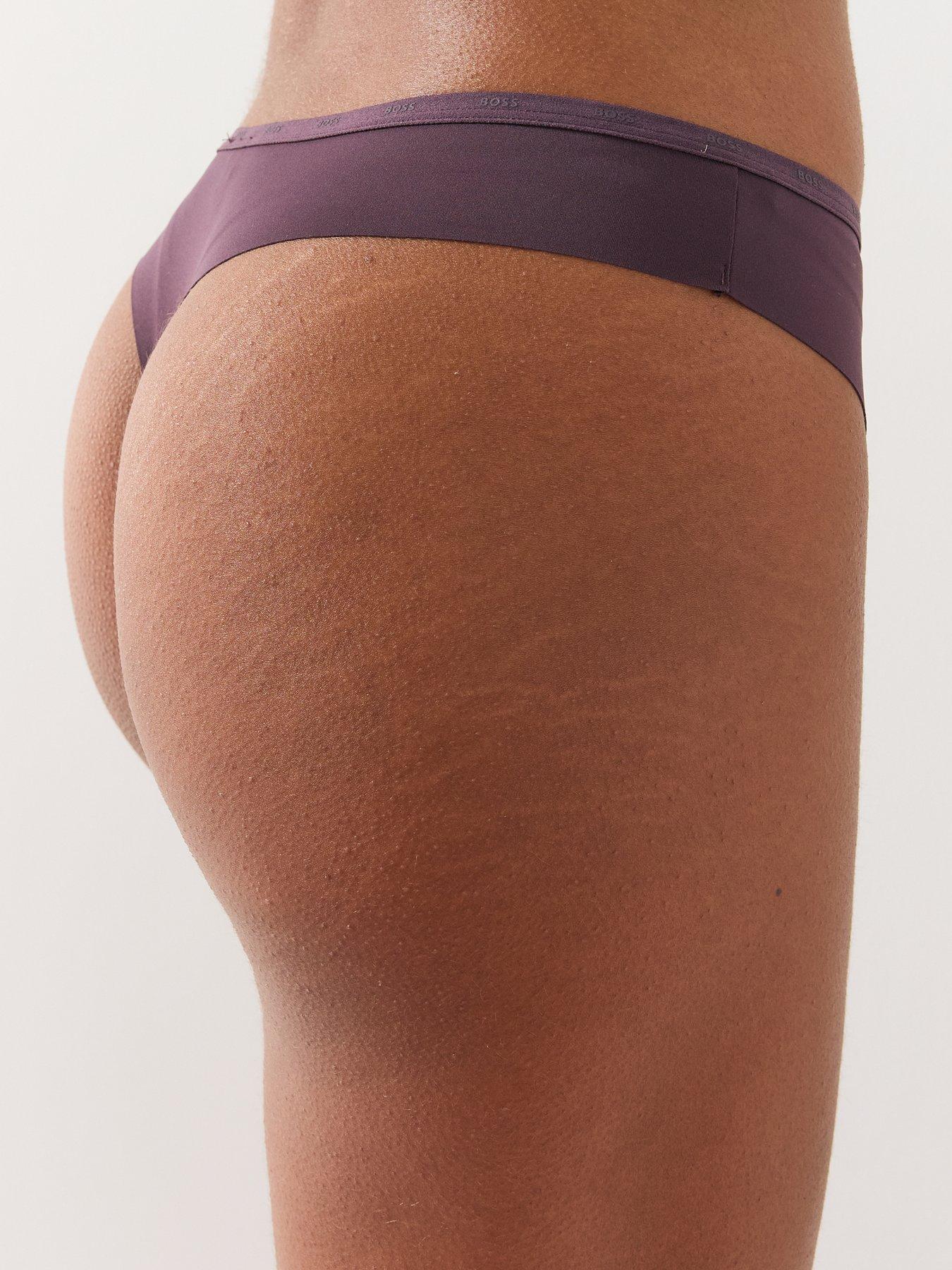 Image 3 of 6 of BOSS Womens Micro Smooth Logo 3 Pack Thongs - Multi