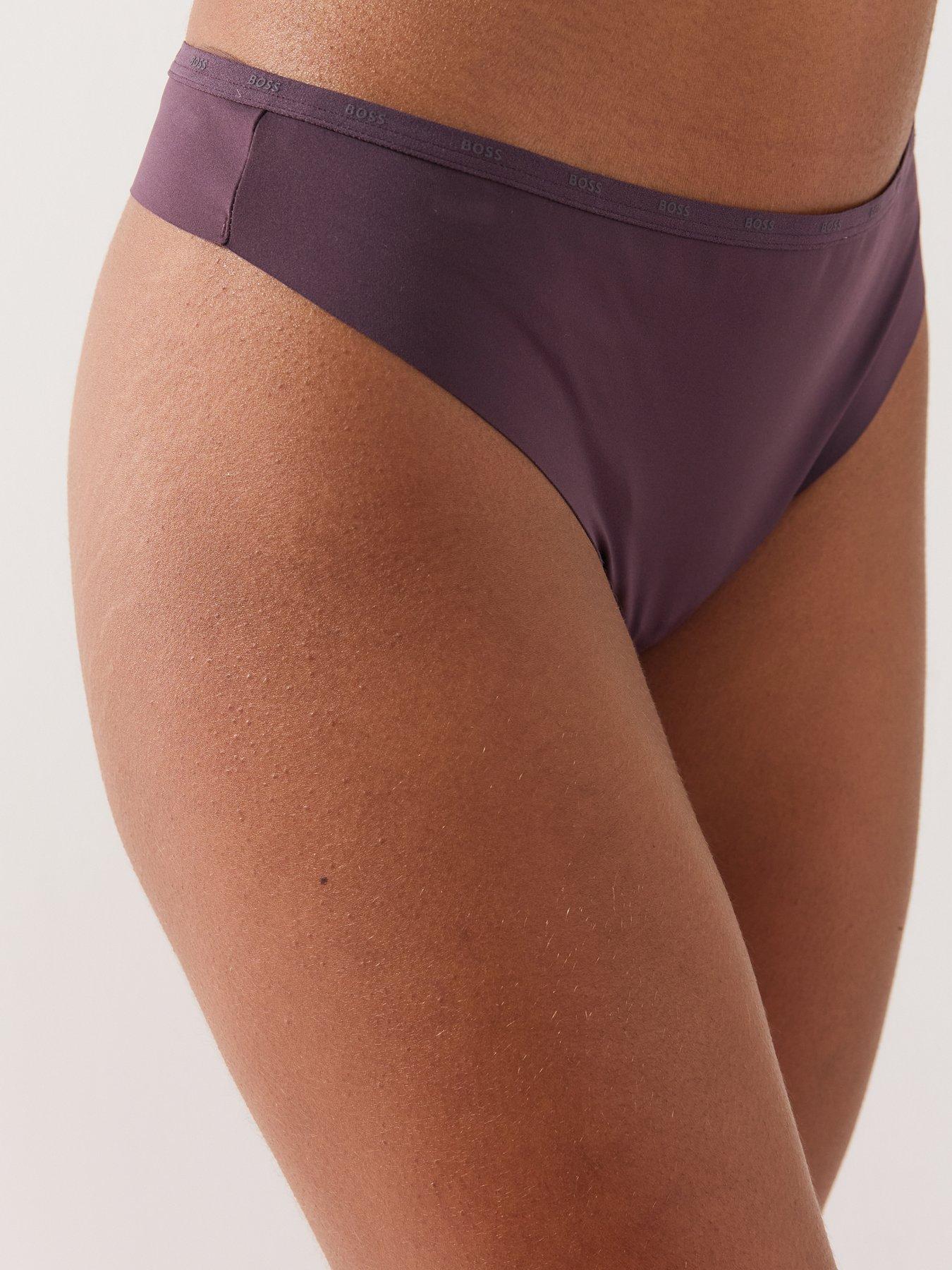 Image 4 of 6 of BOSS Womens Micro Smooth Logo 3 Pack Thongs - Multi