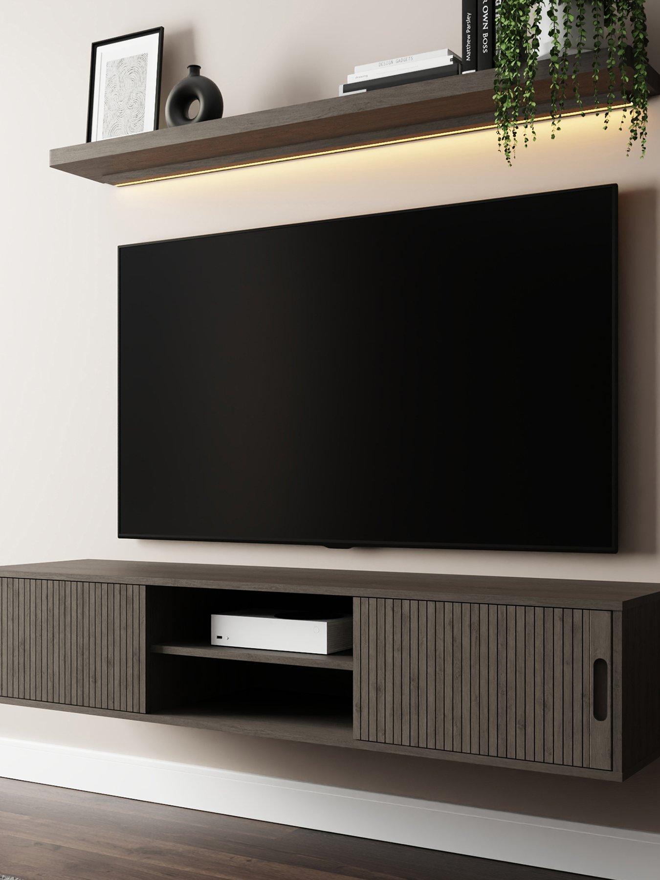 GFW Nina 150cm Wall-Mounted TV Unit with LED Shelff | Very Ireland
