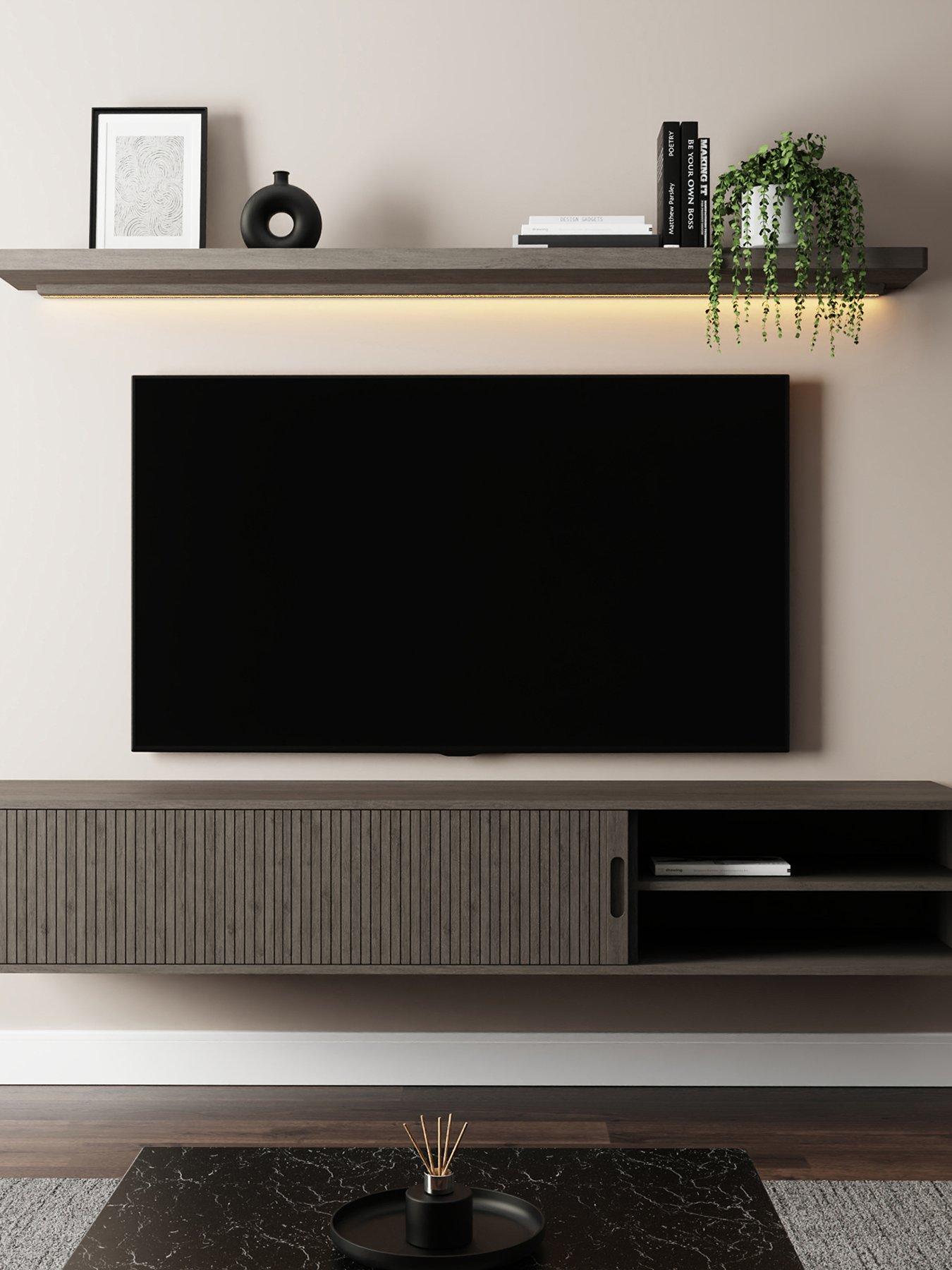 Image 2 of 7 of GFW Nina 180cm Wall-mounted Led Tv Unit + Shelf
