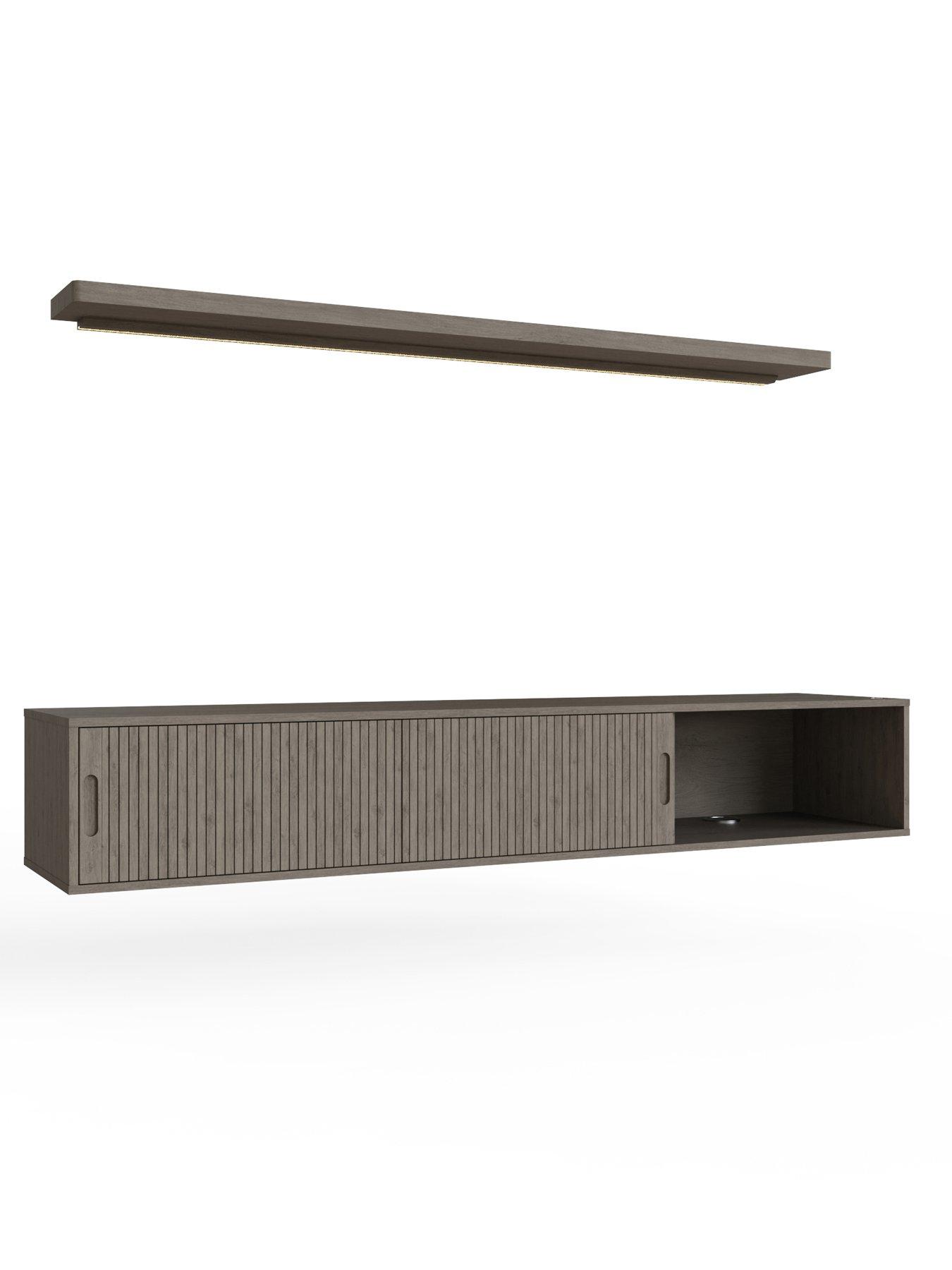 Image 4 of 7 of GFW Nina 180cm Wall-mounted Led Tv Unit + Shelf