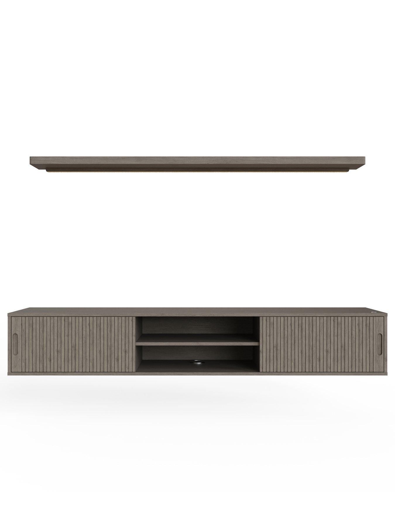 Image 5 of 7 of GFW Nina 180cm Wall-mounted Led Tv Unit + Shelf