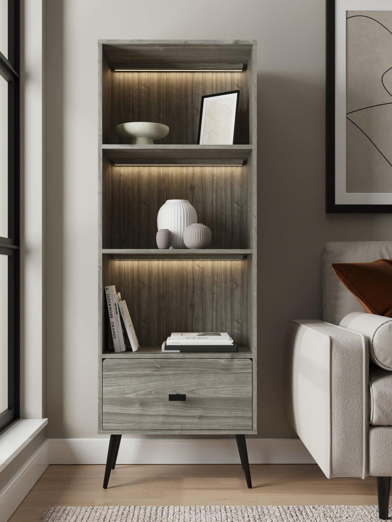 GFW Amos Wide Display Unit Grey