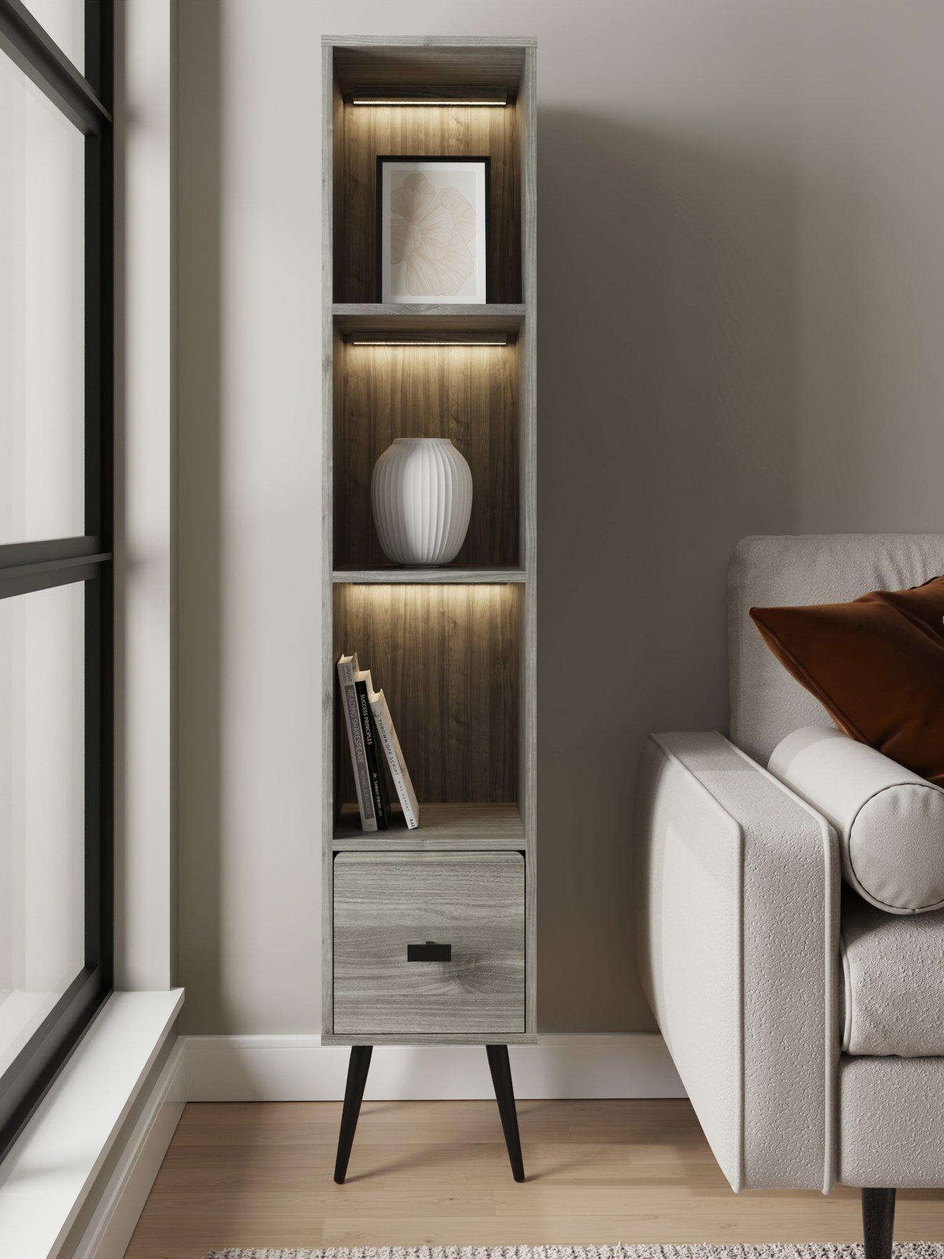 GFW Amos Narrow Display Unit Grey