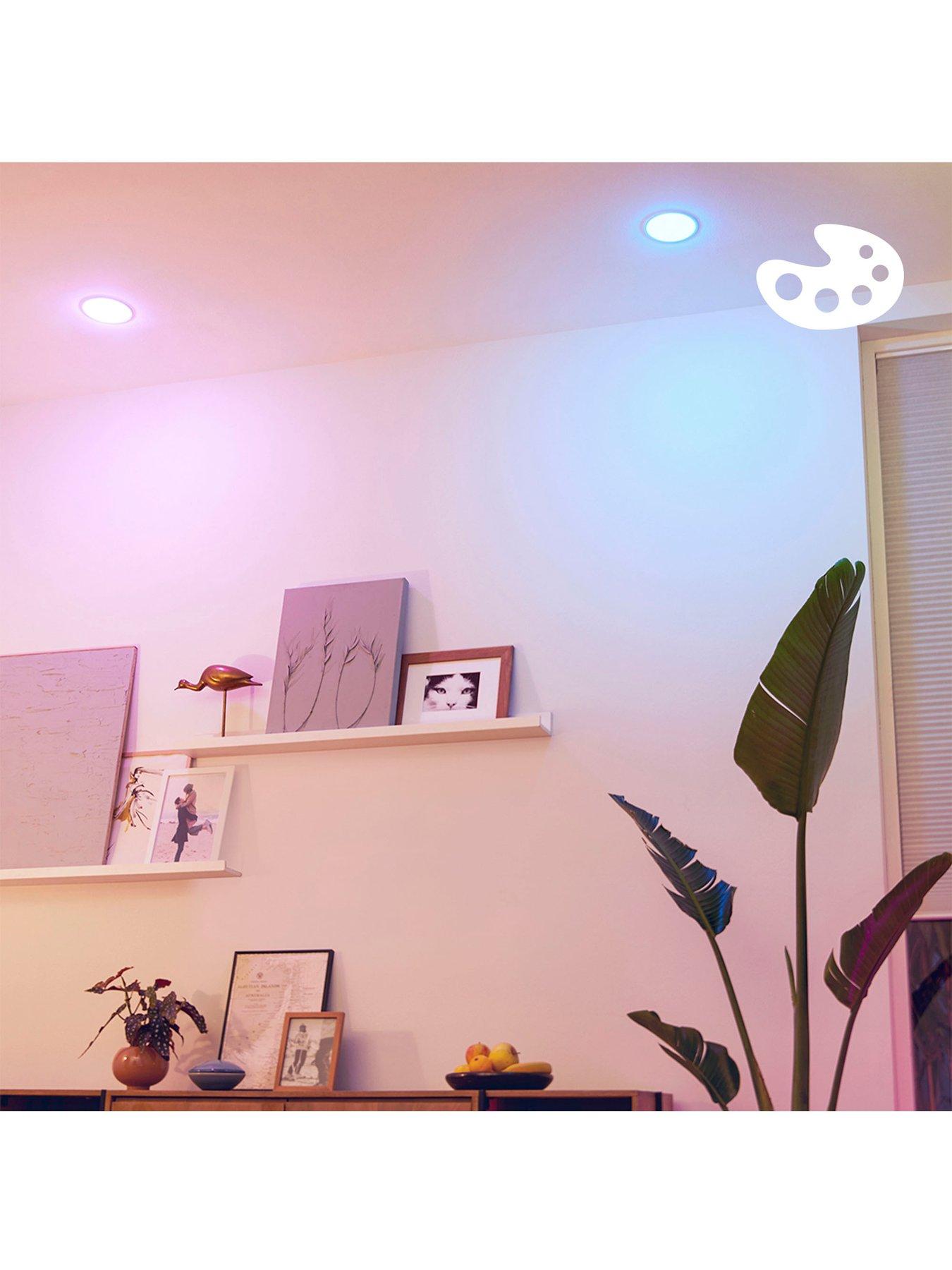Image 6 of 7 of Philips Smart LED RGB GU10 Glass Bulb - 50W, Twin Pack
