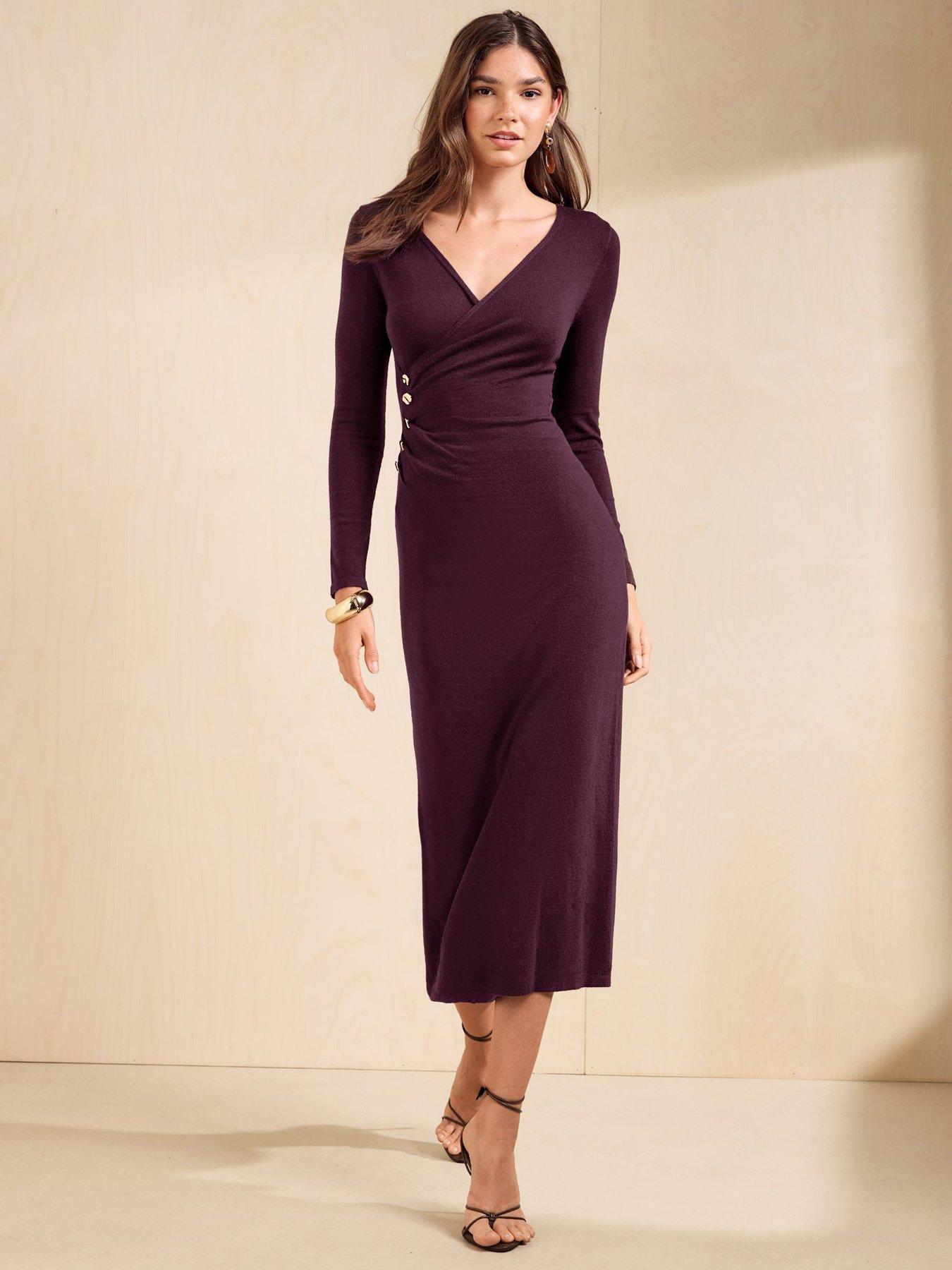 Friends Like These Midi Hardware Wrap Drape Dress - Red