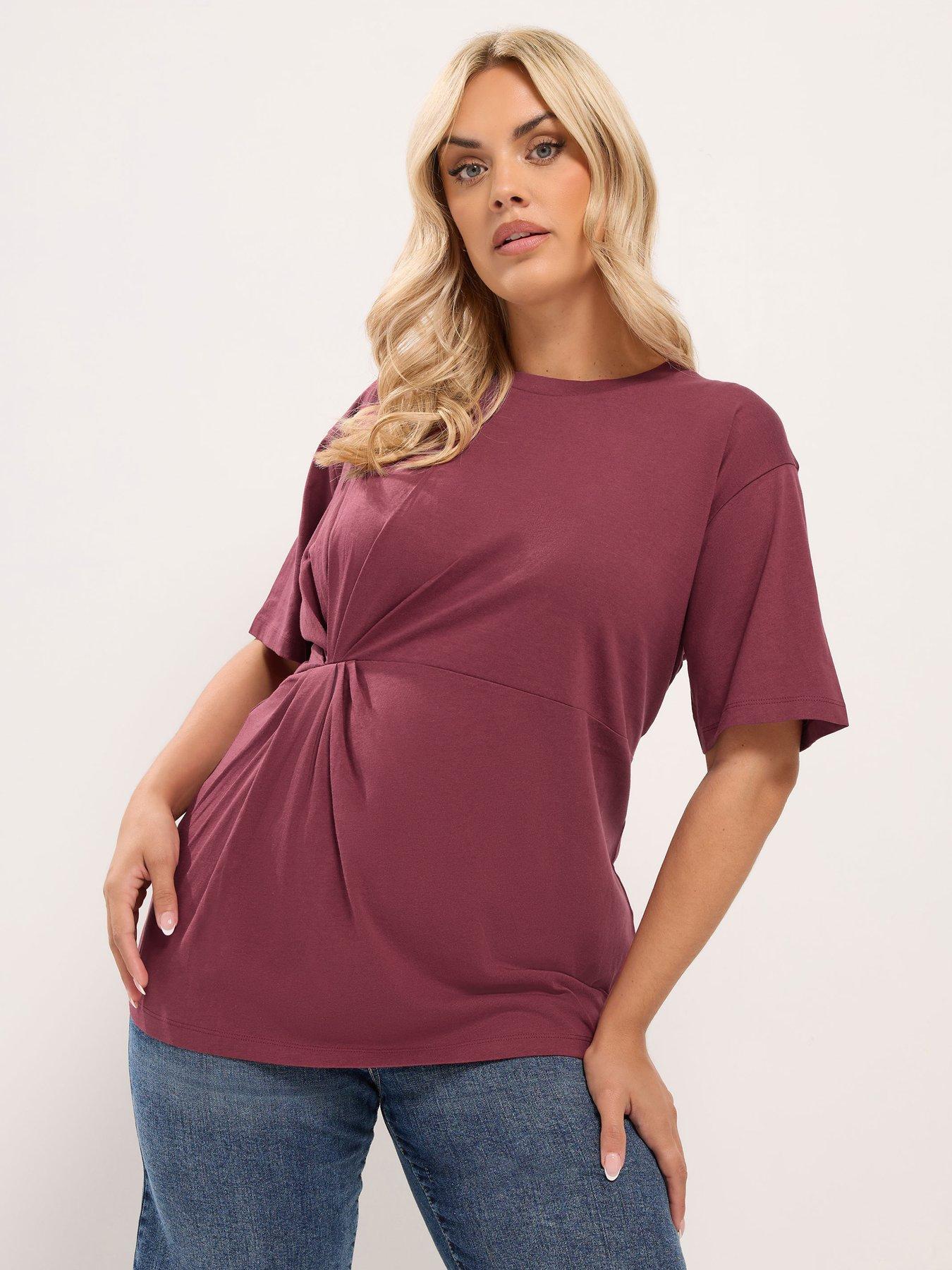 Yours Curve Twist Front T-shirt