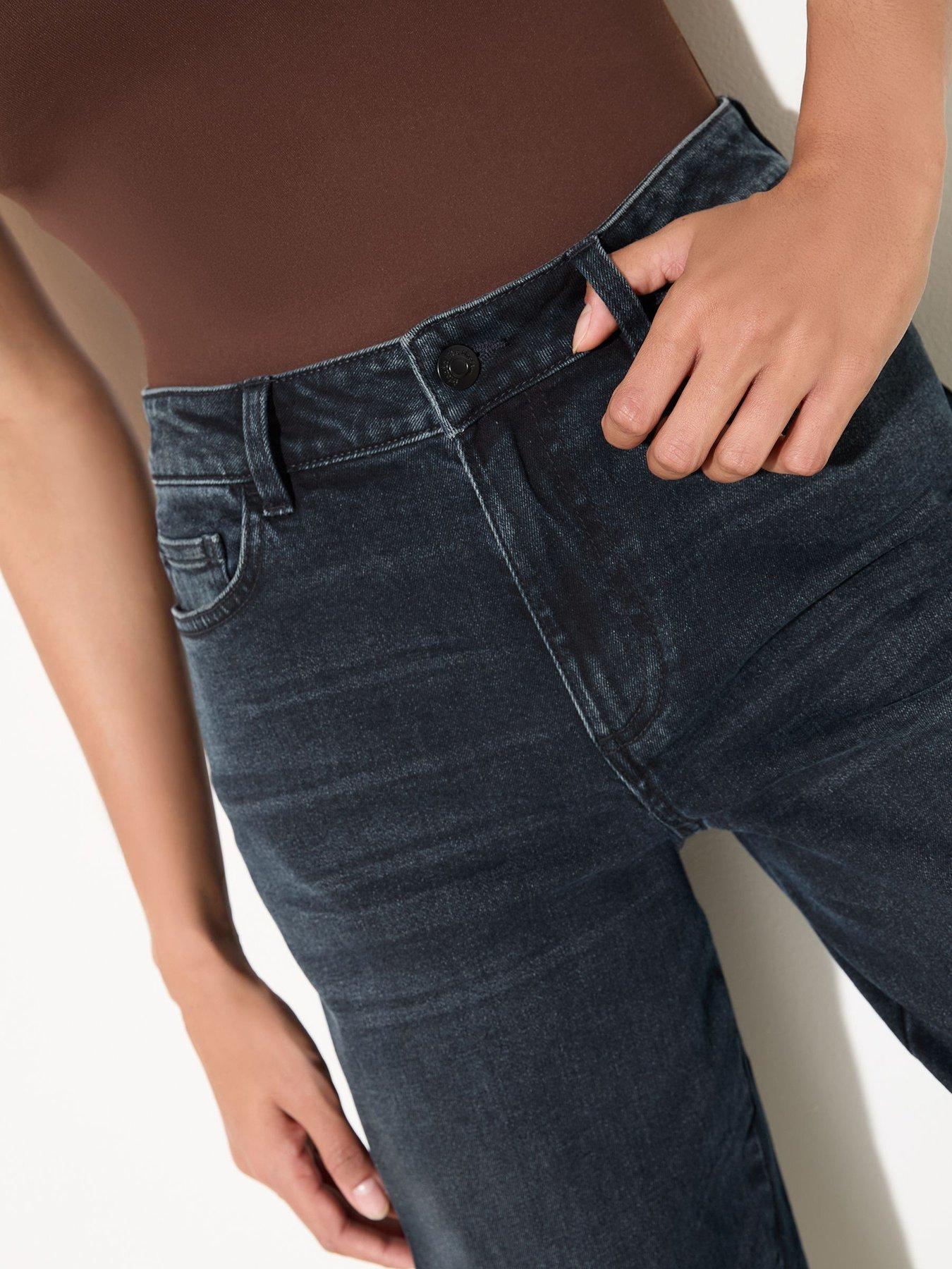 Image 4 of 5 of Friends Like These Blue Black Denim Everyday Wide Leg Jeans