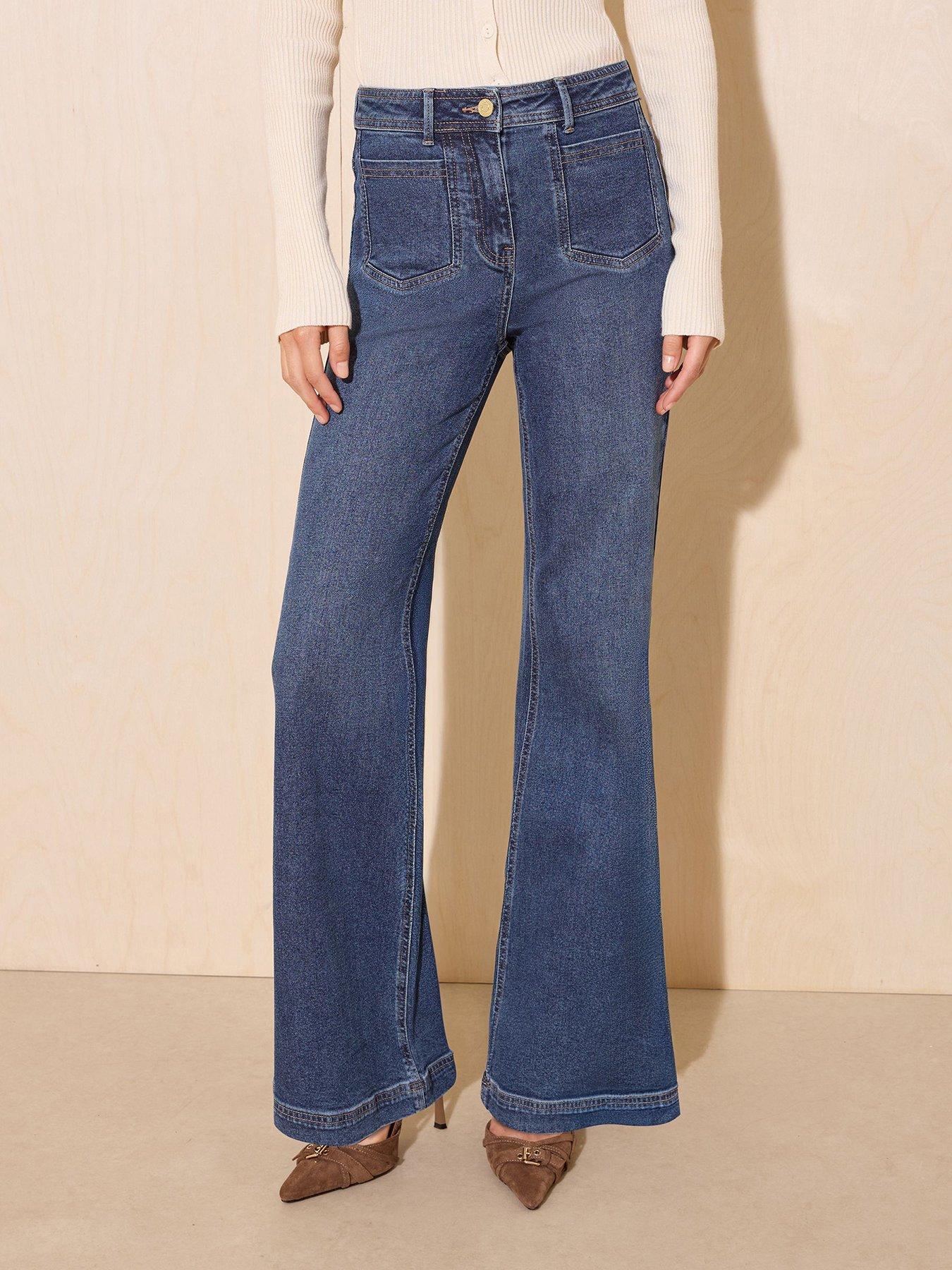 Friends Like These Smart Wide Leg Jeans - Blue