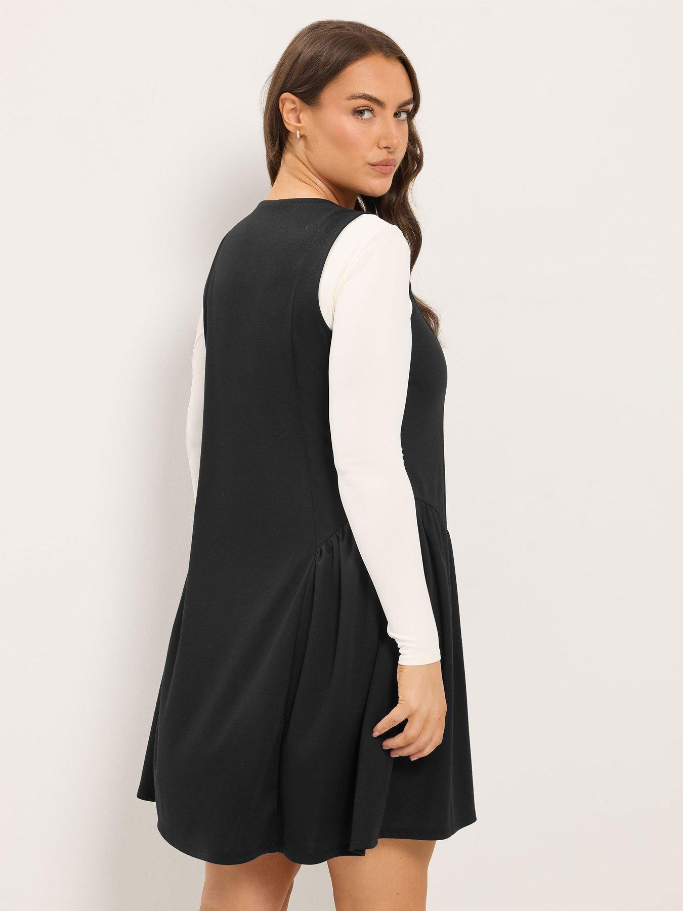 Image 2 of 4 of Yours Curve Round Neck Pinafore Dress