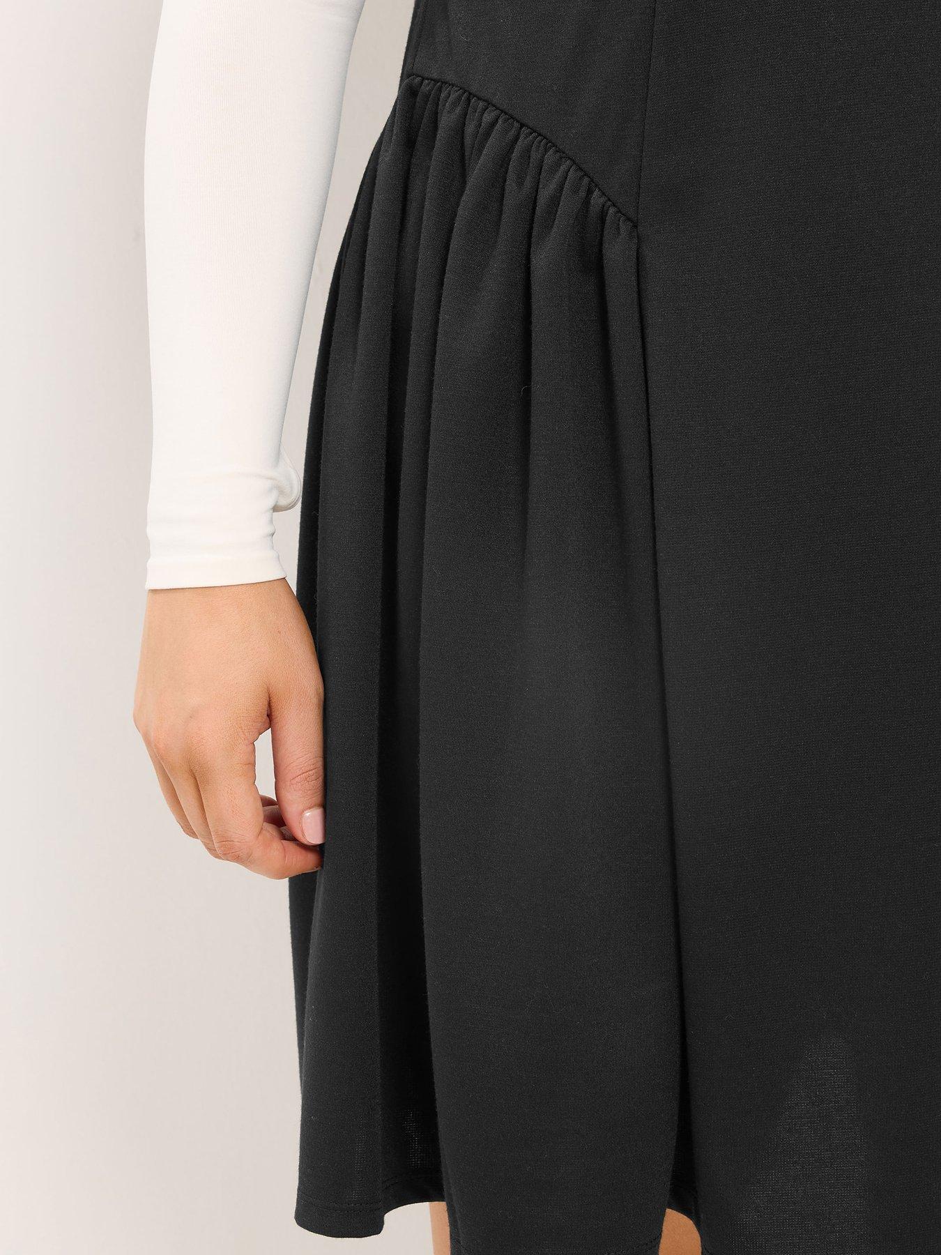 Image 4 of 4 of Yours Curve Round Neck Pinafore Dress