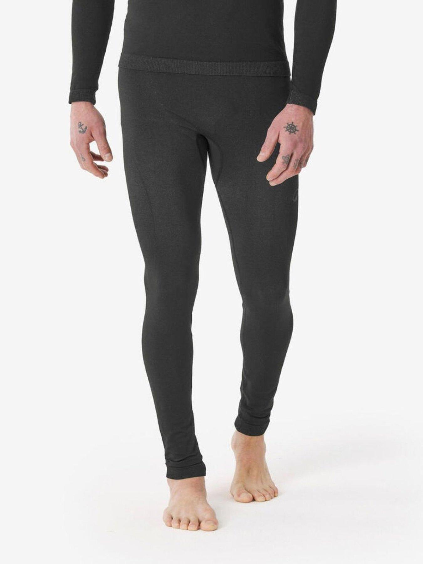 Image 2 of 6 of Decathlon Mens Base Layer Bottoms SKI 500 SEAMLESS - Black