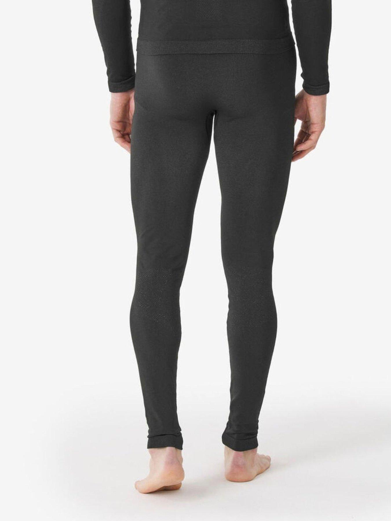 Image 3 of 6 of Decathlon Mens Base Layer Bottoms SKI 500 SEAMLESS - Black