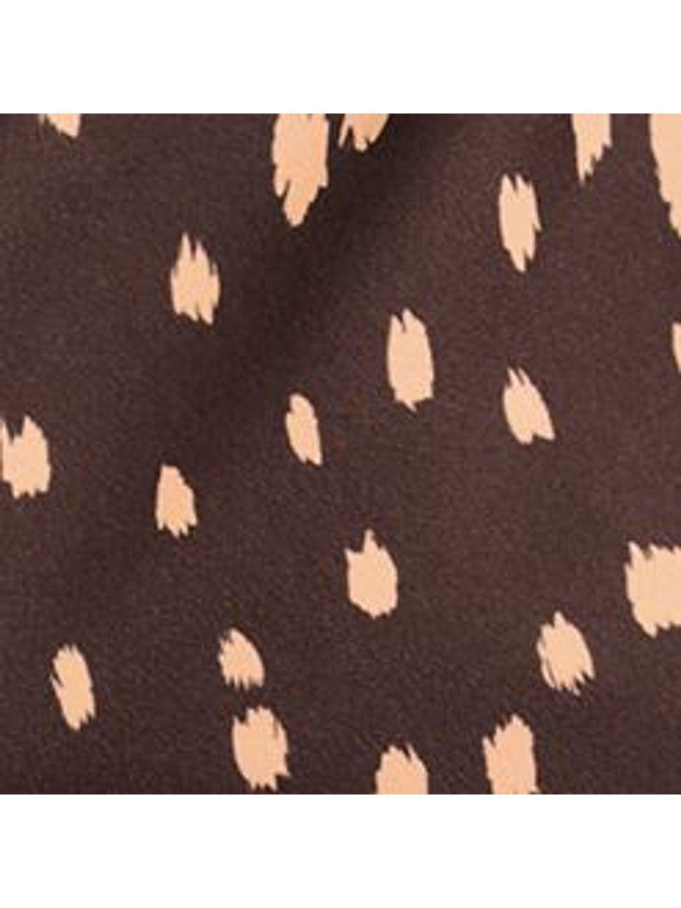 Image 6 of 6 of Friends Like These Animal Print Draped Off The Shoulder Top