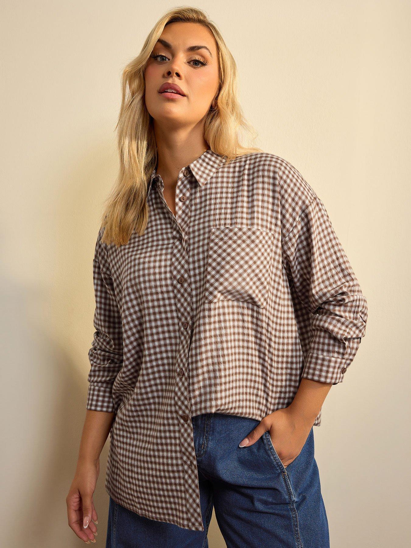Yours Curve Check Shirt