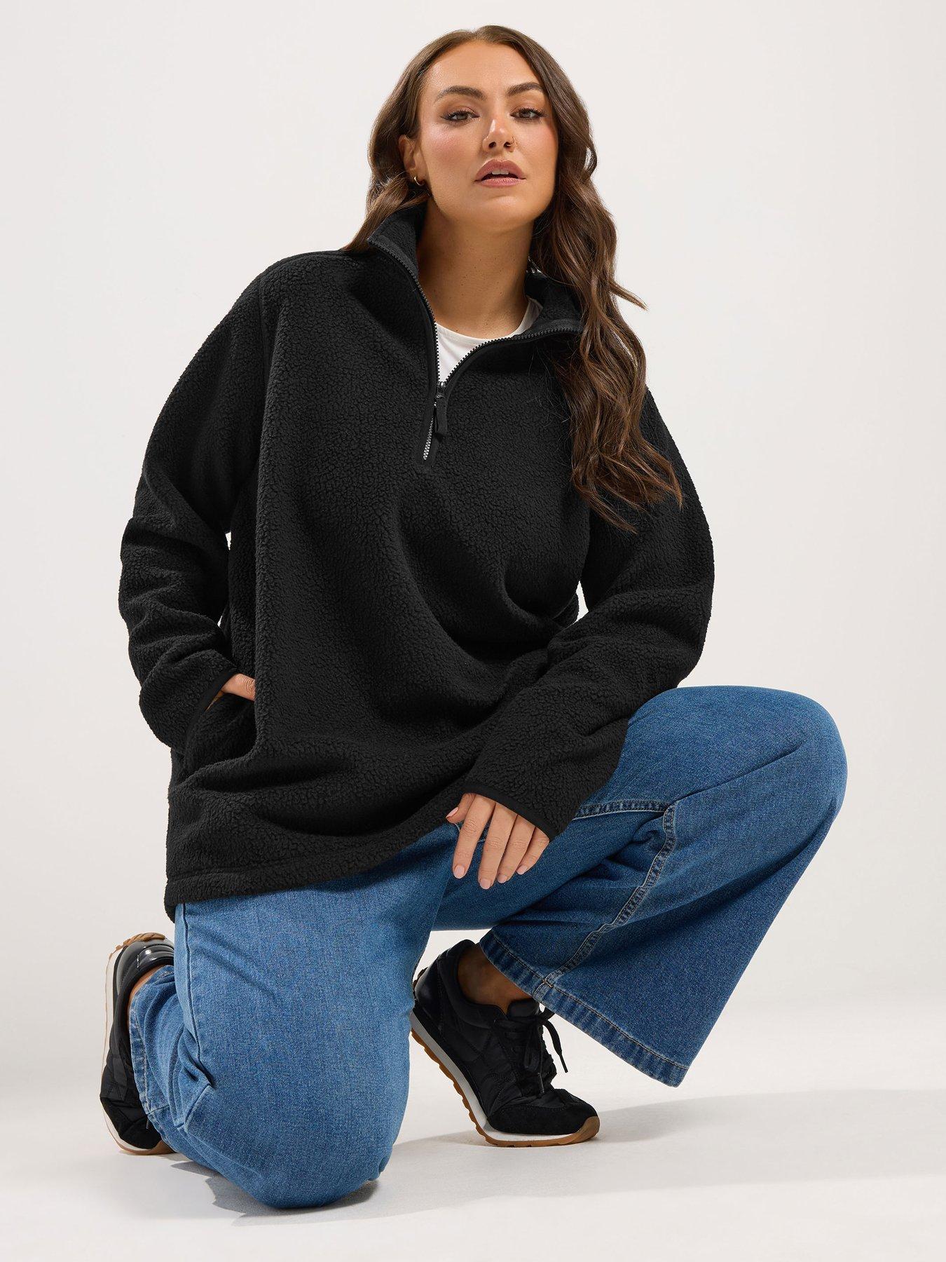 Image 1 of 4 of Yours Curve Half Zip Fleece