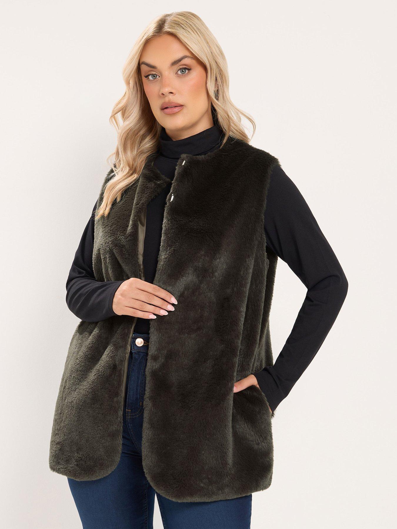 Image 1 of 4 of Yours Curve Faux Fur Gilet