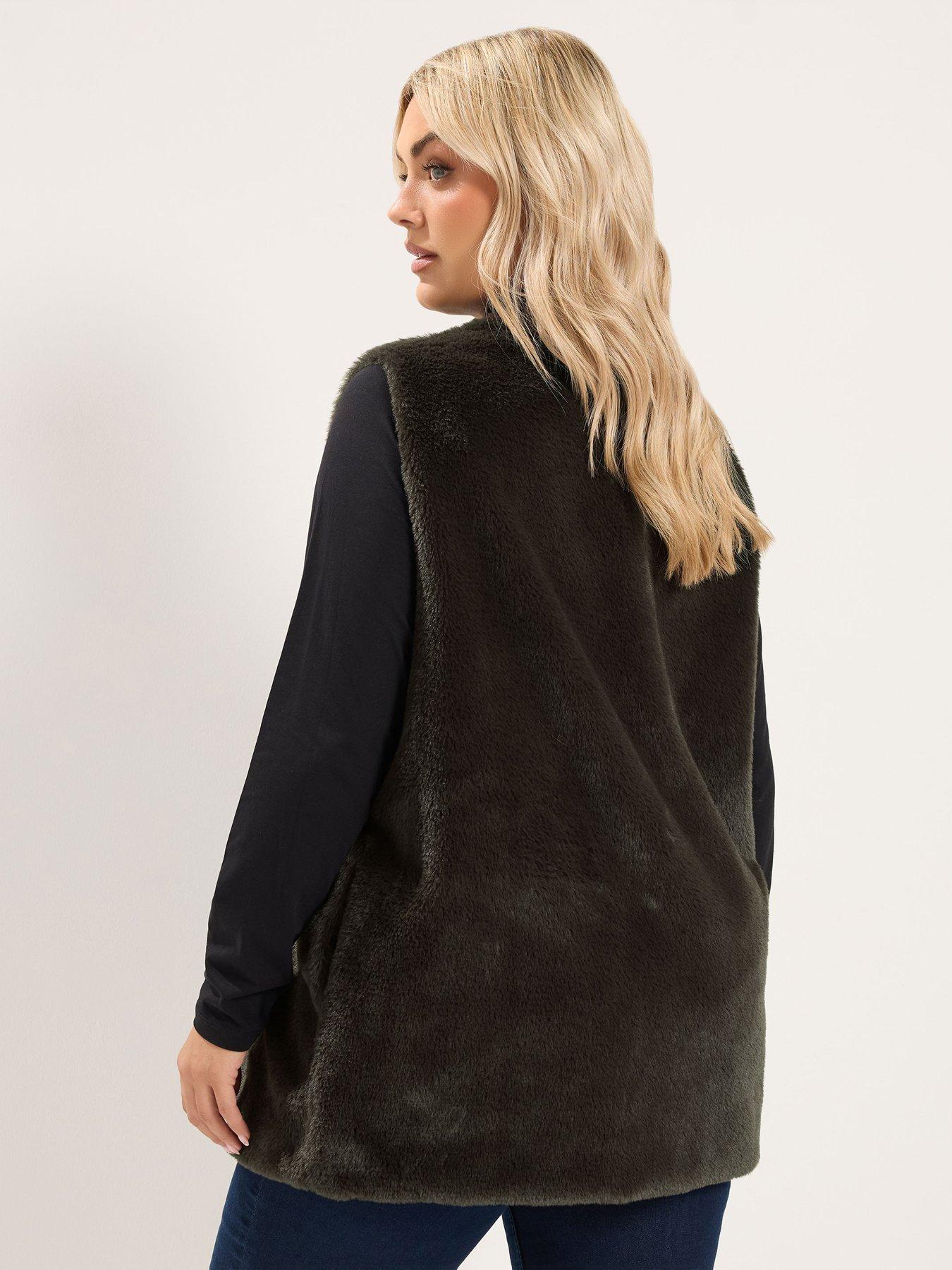 Image 2 of 4 of Yours Curve Faux Fur Gilet