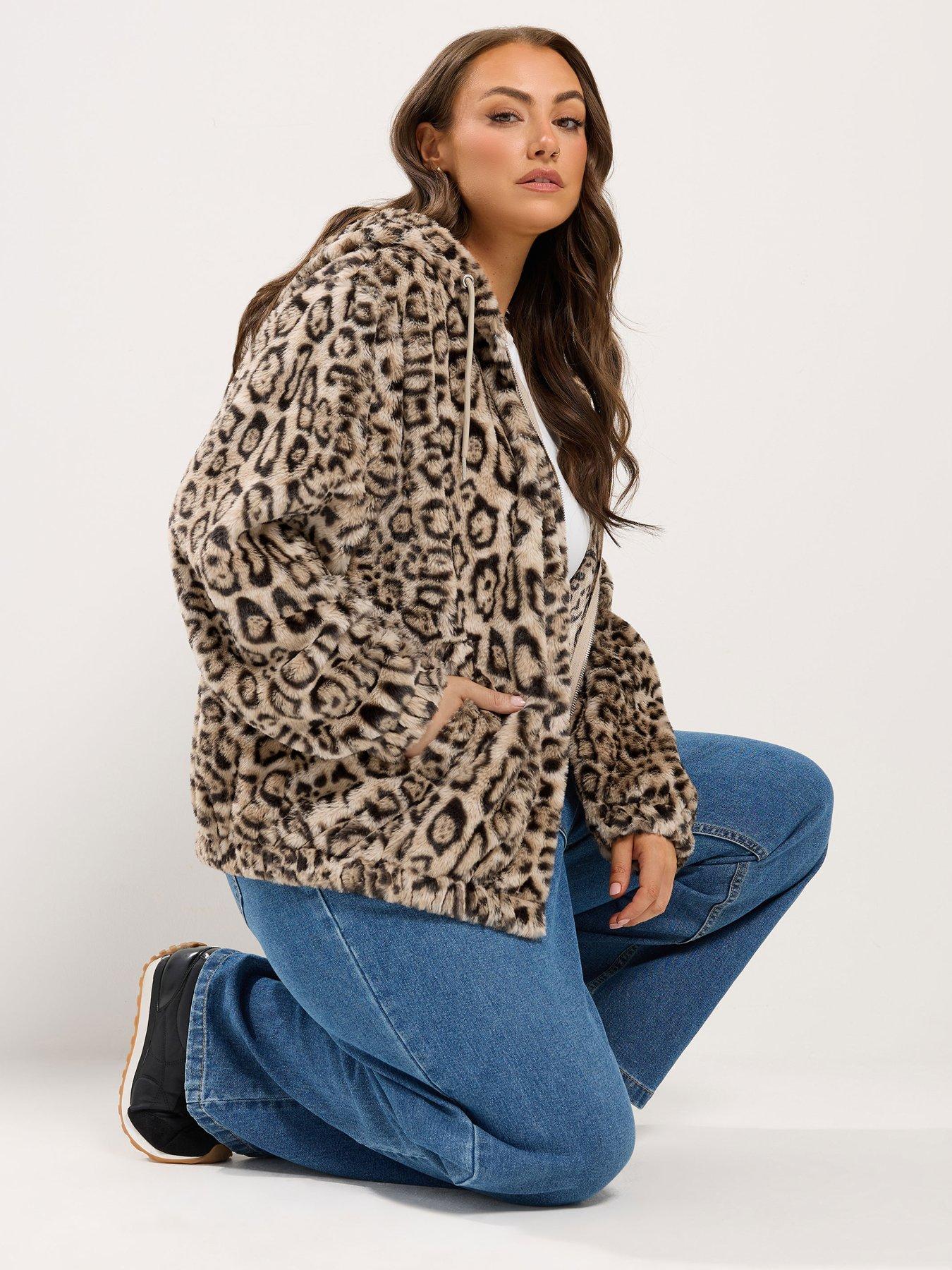 Image 1 of 4 of Yours Curve Faux Fur Zip Thru Fleece
