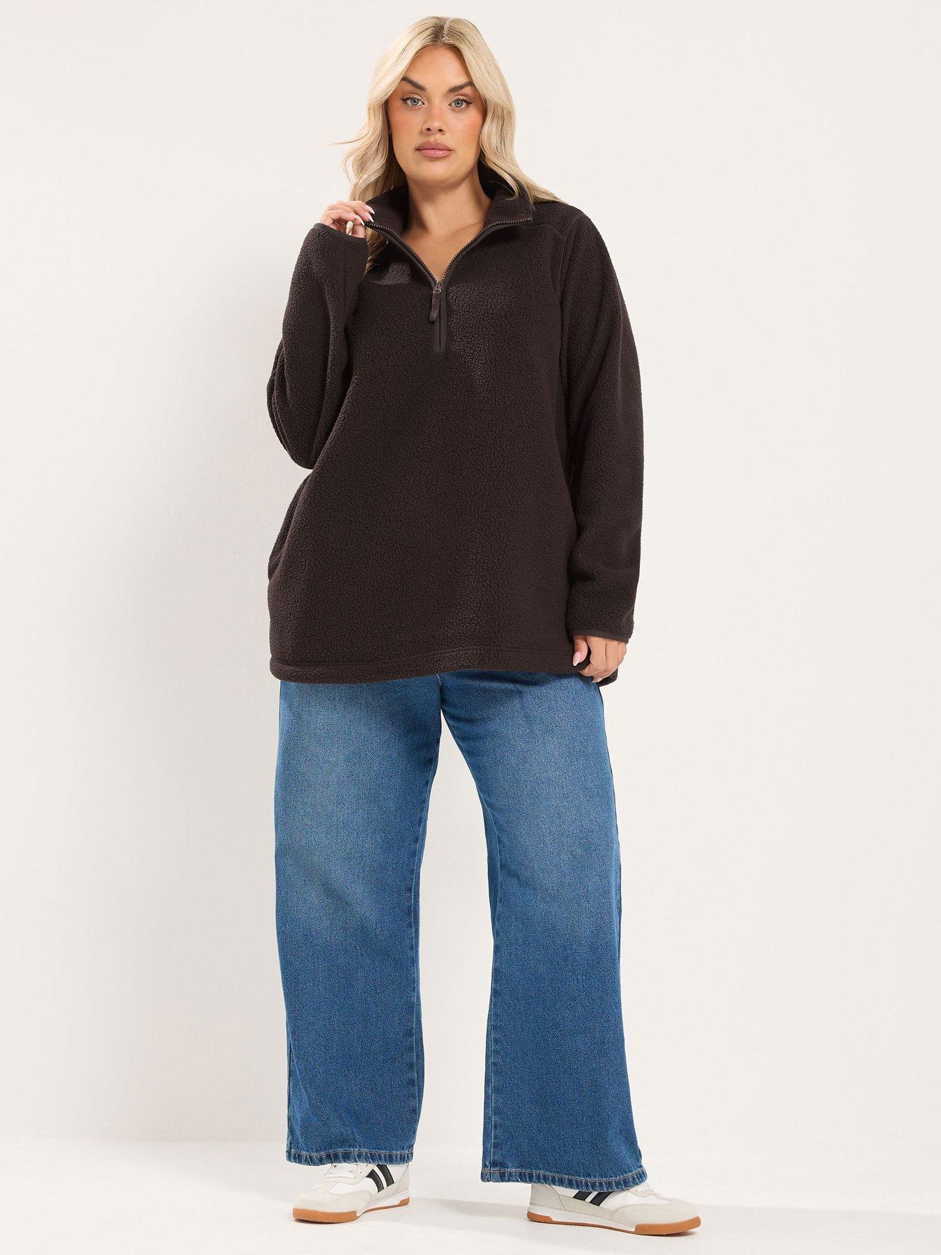 Image 3 of 4 of Yours Curve Half Zip Fleece