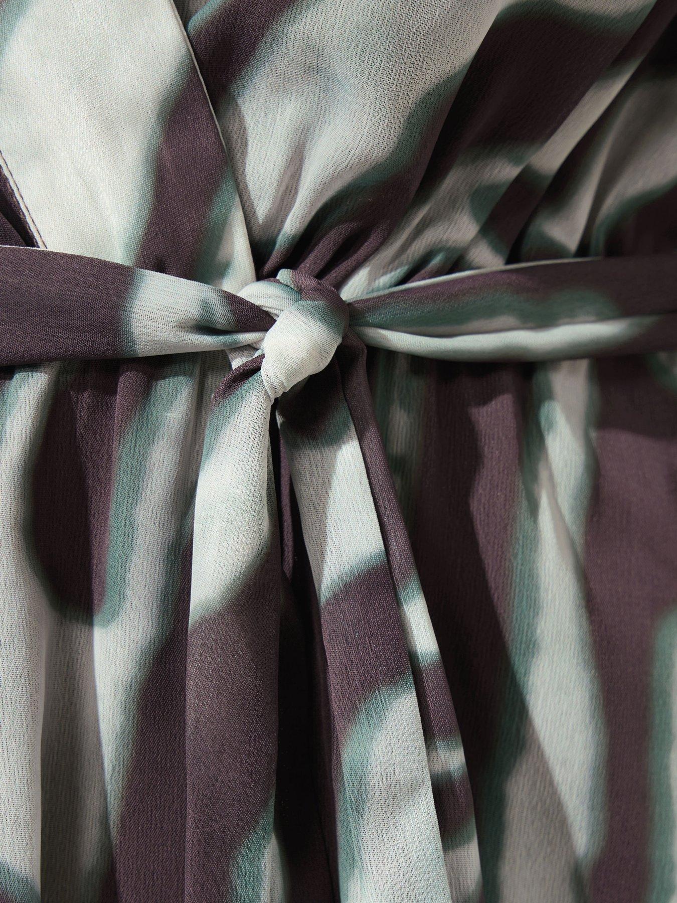 Image 4 of 4 of Yours Curve Wrap Top - Grey