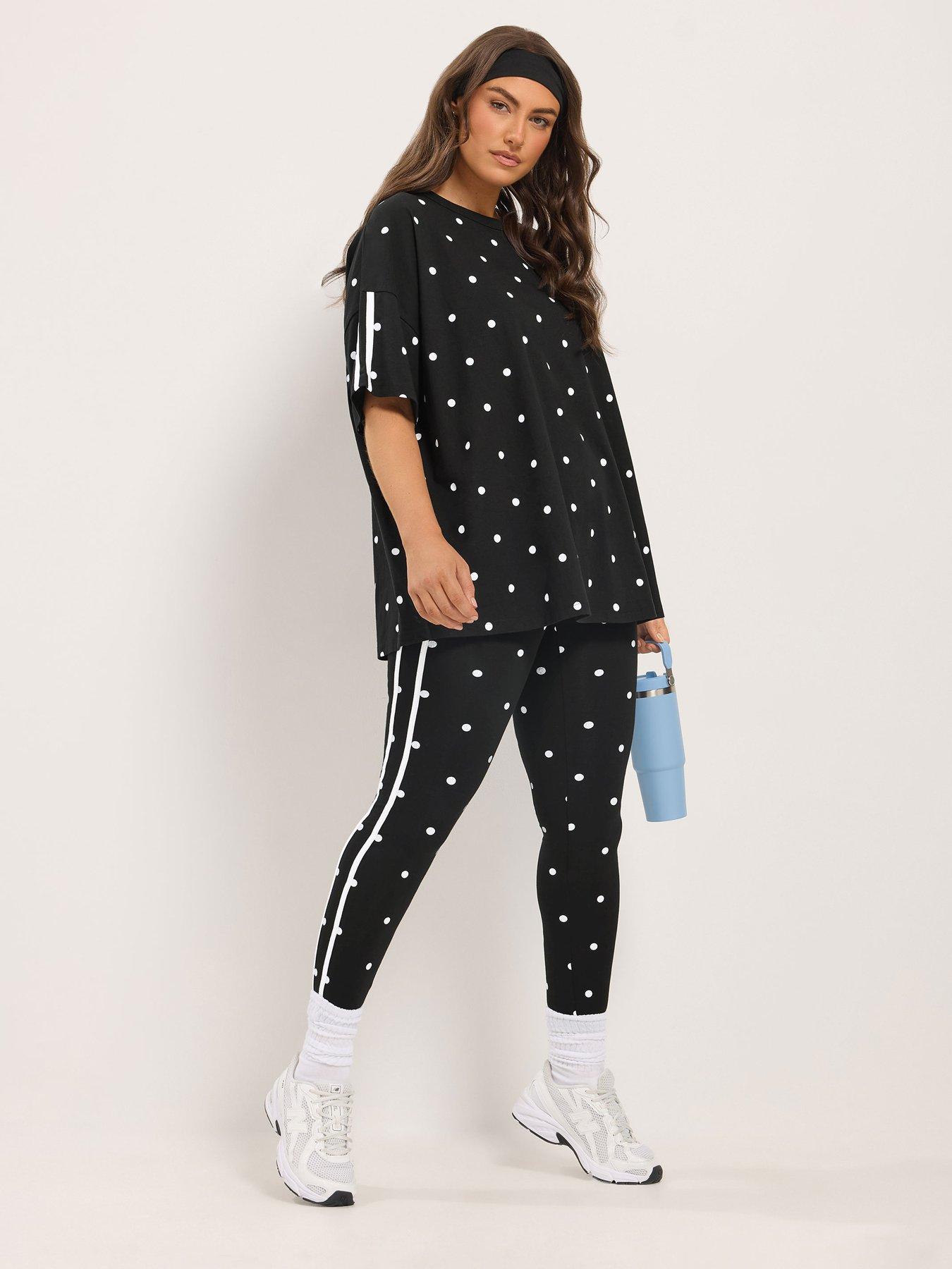 Image 3 of 4 of Yours Curve Polka Dot Active T-shirt