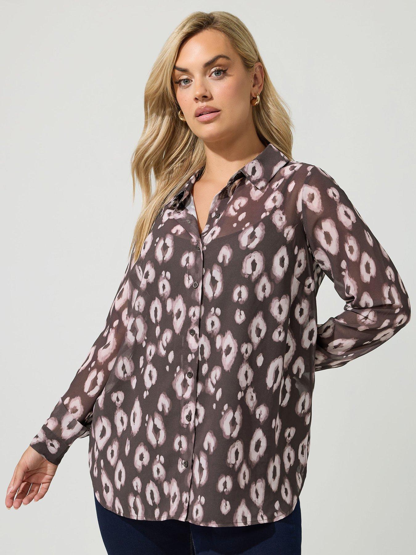 Yours Curve Watercolour Animal Shirt
