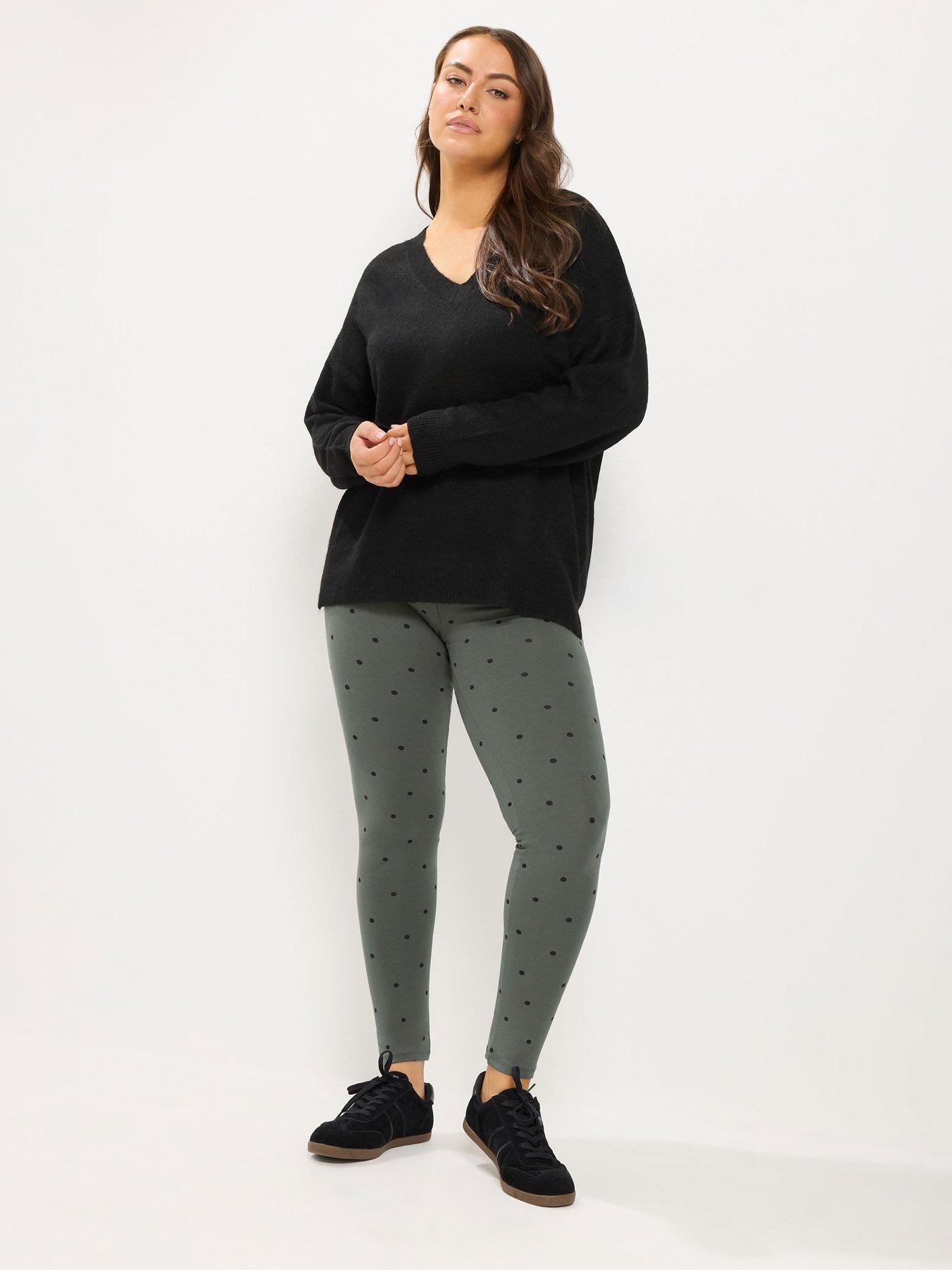 Image 3 of 4 of Yours Curve Polka Dot Legging