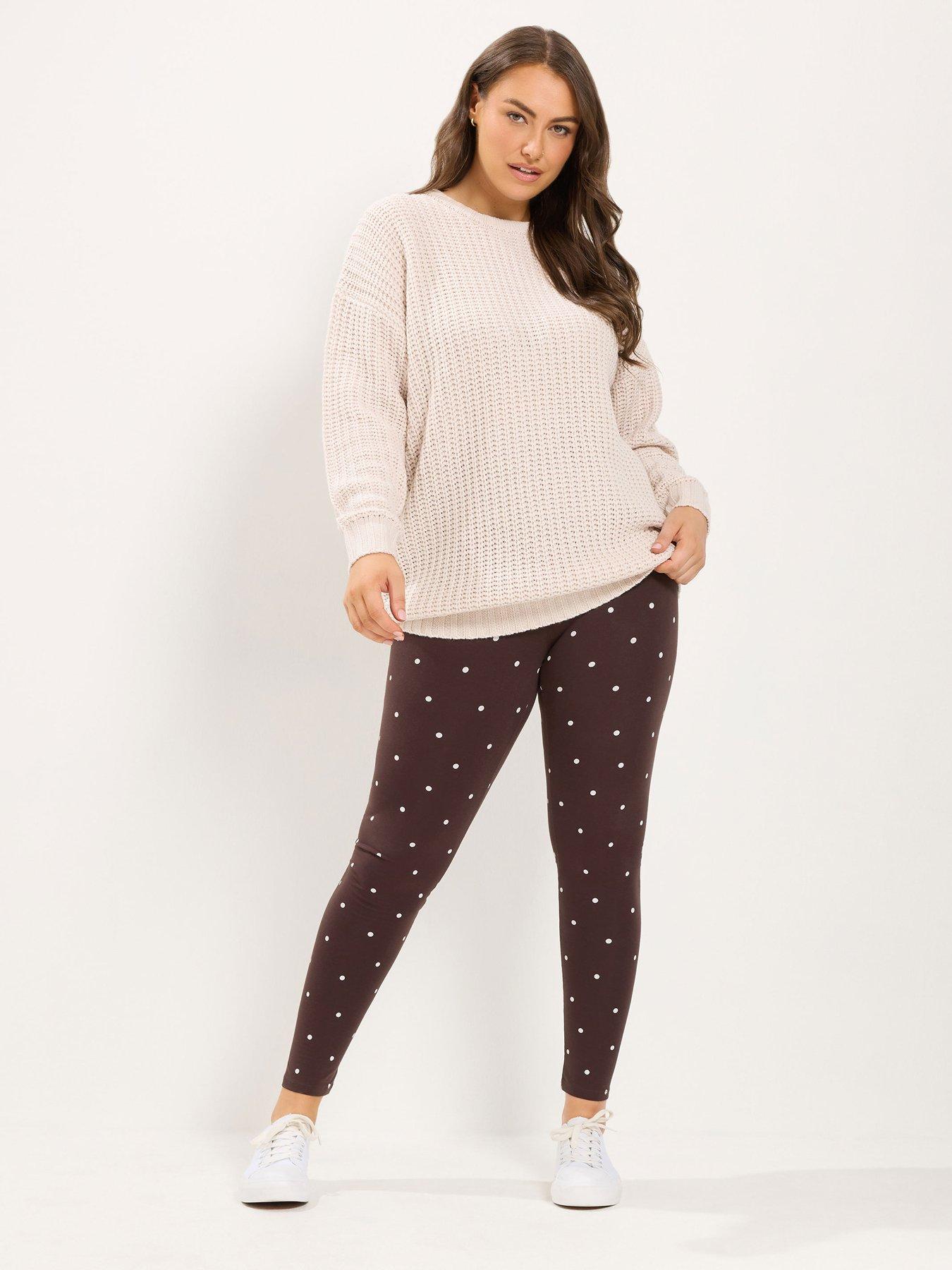 Image 3 of 4 of Yours Curve Polka Dot Legging