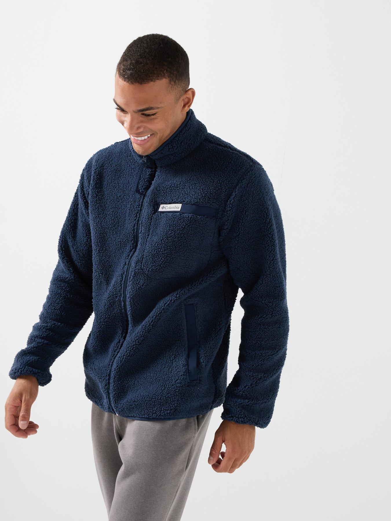 Image 1 of 6 of Columbia Mens Rugged Ridge High Pile Full Zip Fleece - Collegiate Navy