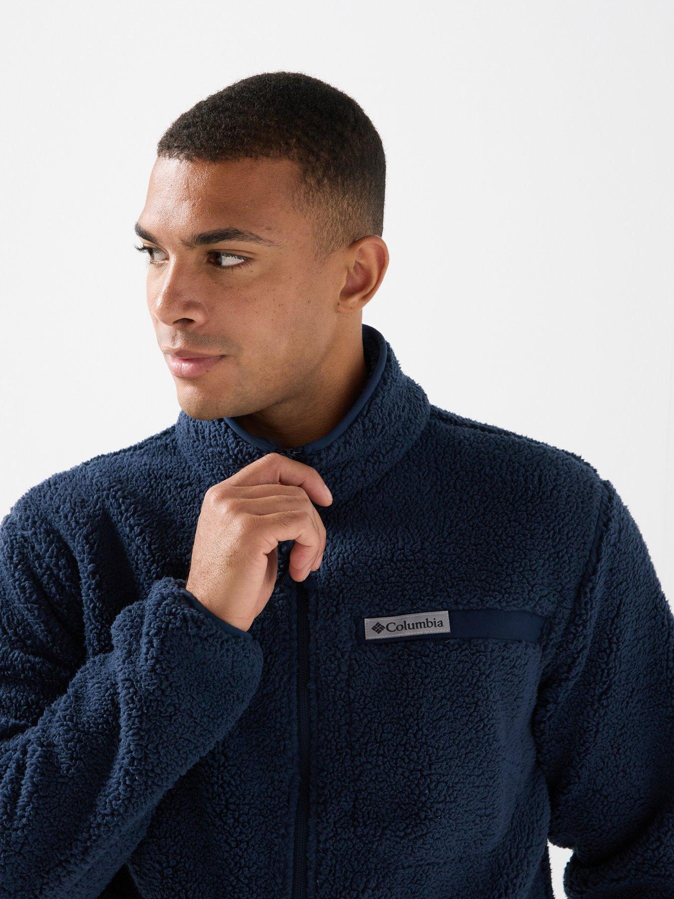 Image 4 of 6 of Columbia Mens Rugged Ridge High Pile Full Zip Fleece - Collegiate Navy