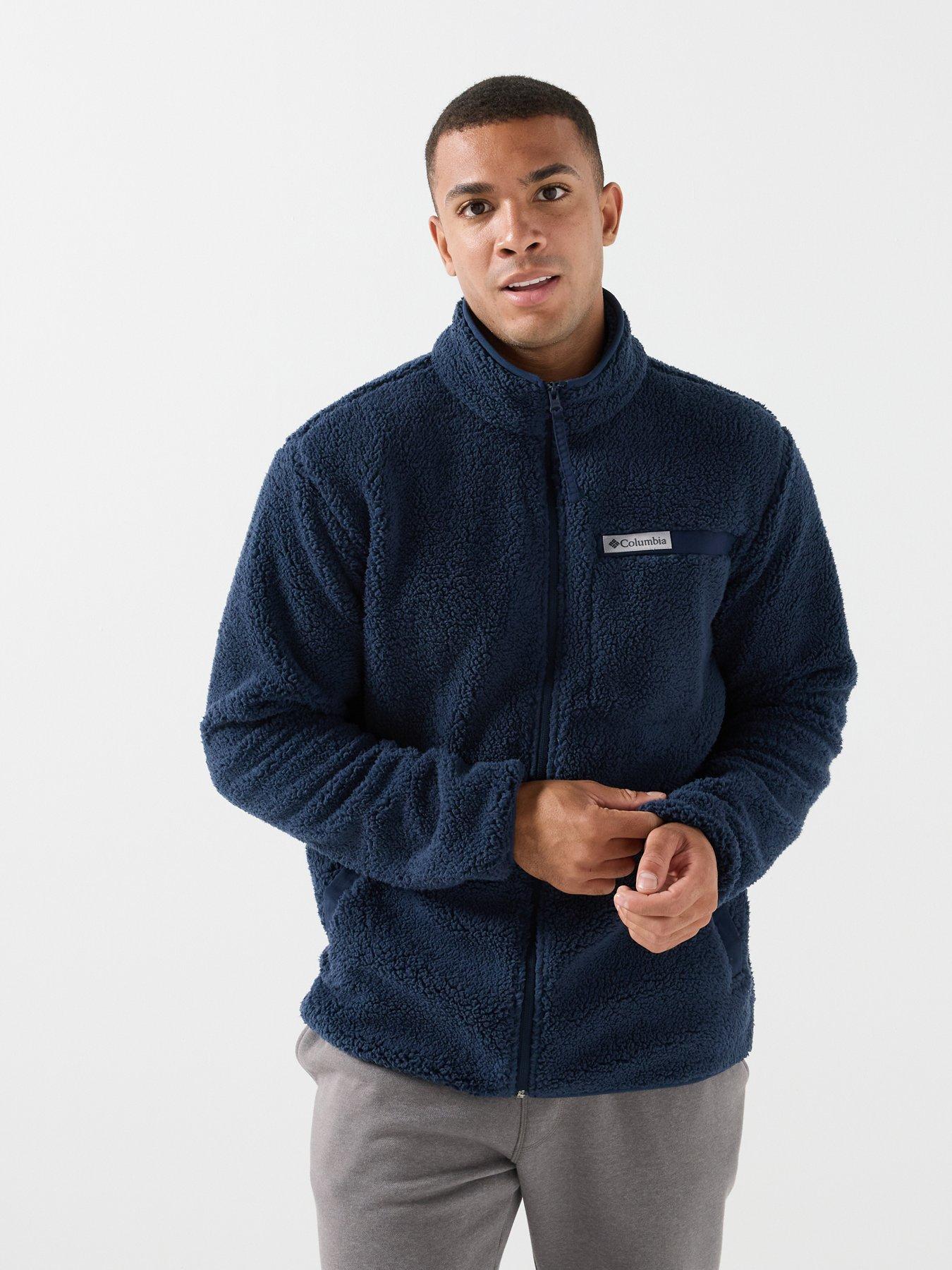 Image 6 of 6 of Columbia Mens Rugged Ridge High Pile Full Zip Fleece - Collegiate Navy