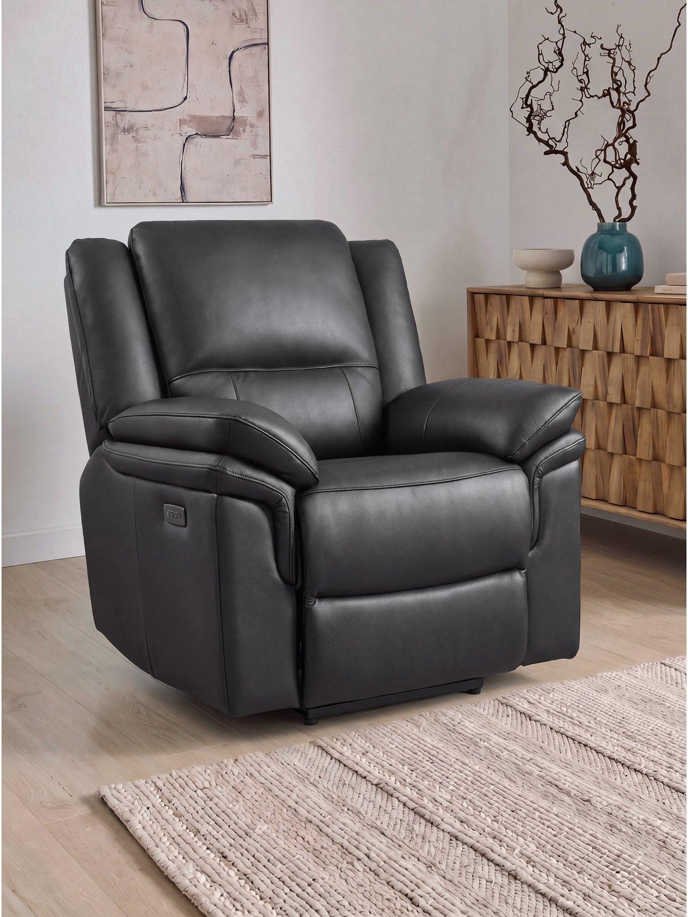 Image 1 of 5 of The Very Collection Osaka Leather Power Recliner Armchair