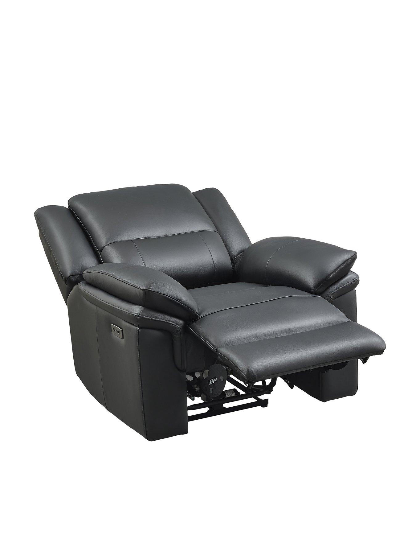 Image 3 of 5 of The Very Collection Osaka Leather Power Recliner Armchair